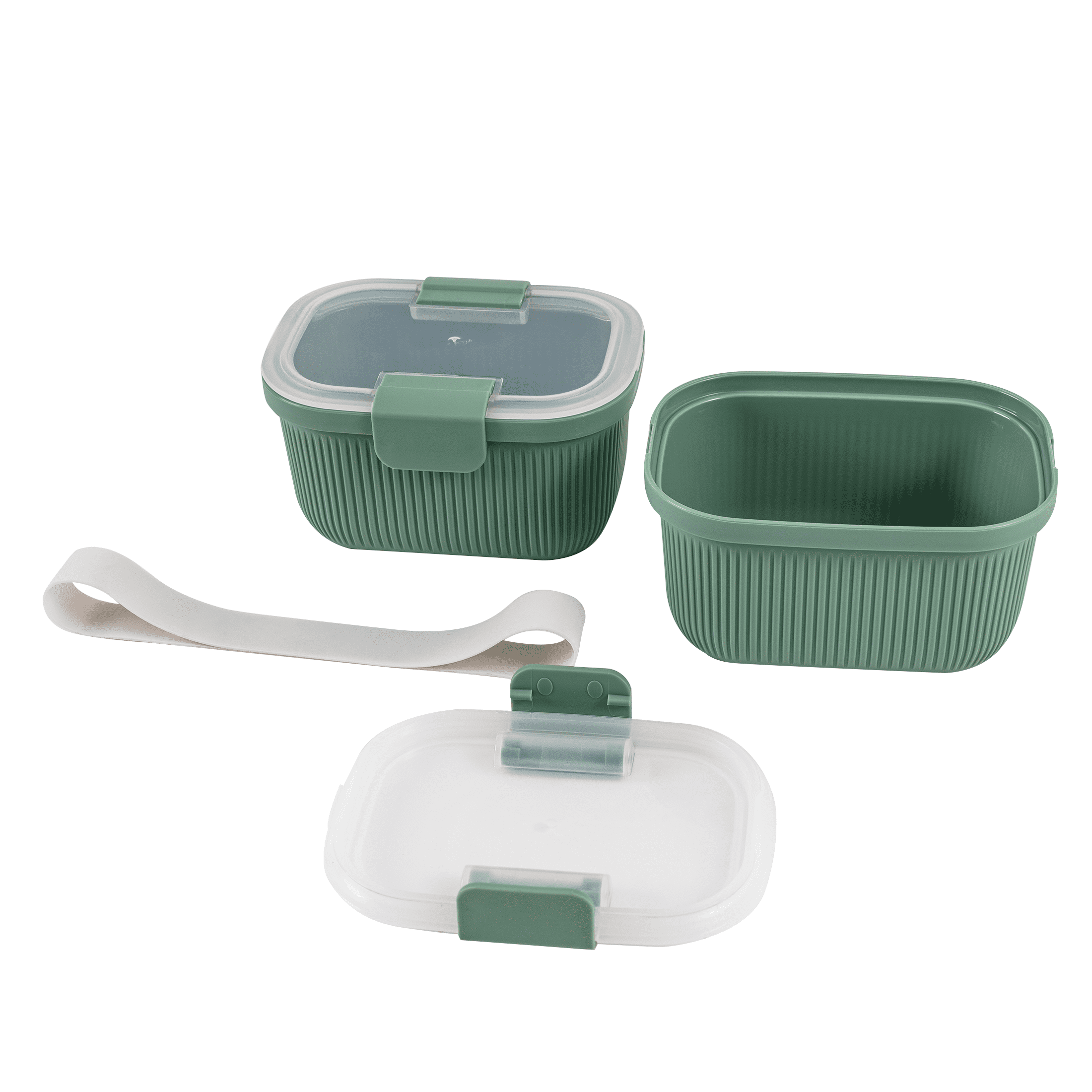 Playful Geometric Food Storage Snack Container, Plastic, Rectangle, Green, 19oz Capacity, Best Used for On-the-Go Snacks and Small Port... - Fun Food Fidget Cookie Squishable Toy Detail