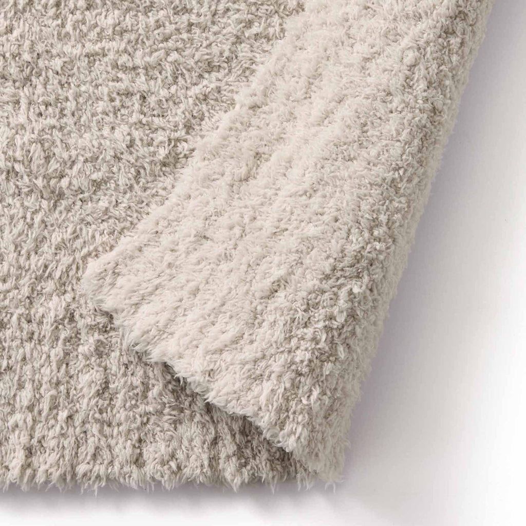 Lightweight Warm Beige Cozy Knit Throw, 50" x 72" - Luxury Knitted Decorative Throw Blanket with Fringes Detail
