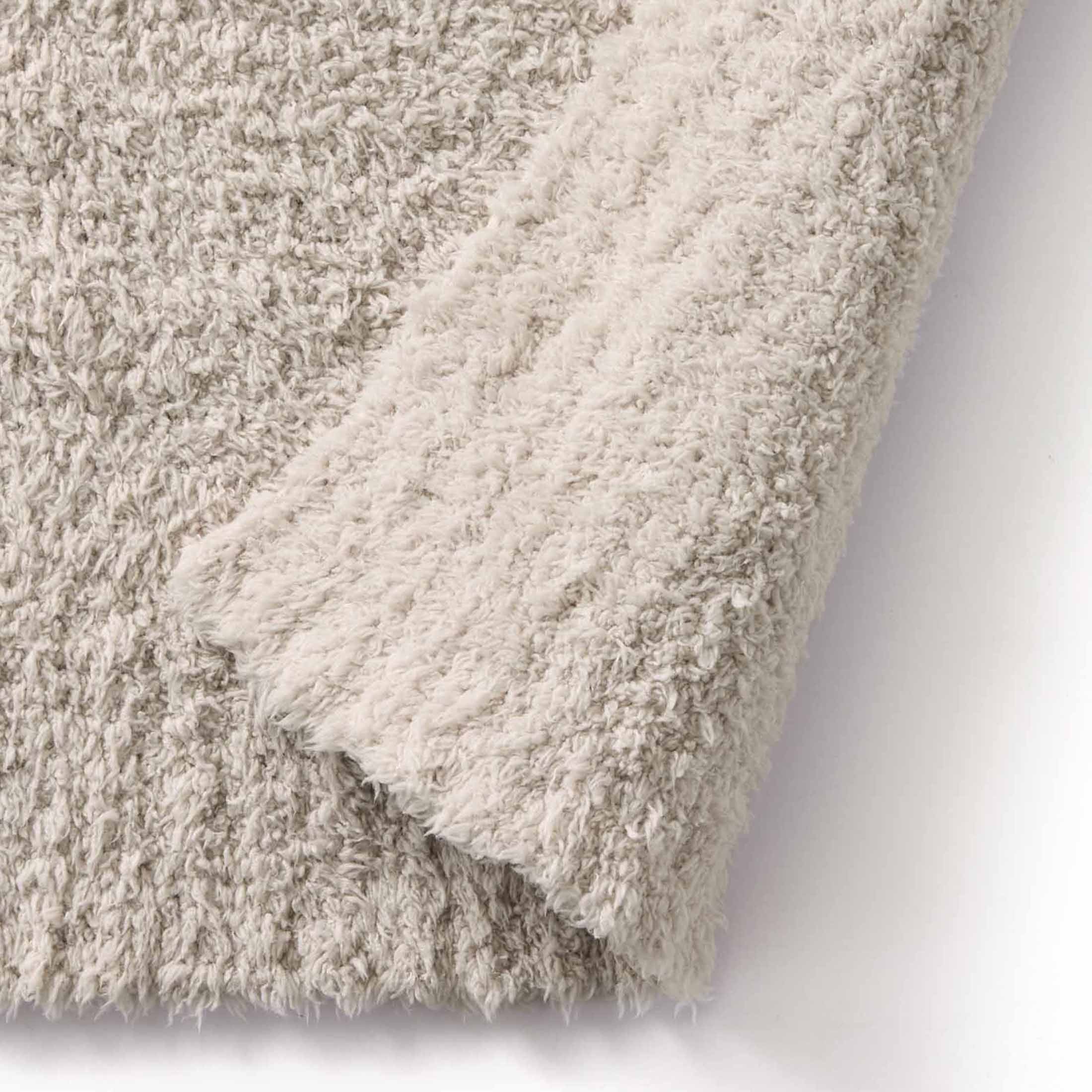 Lightweight Warm Beige Cozy Knit Throw, 50" x 72" - Luxury Knitted Decorative Throw Blanket with Fringes Detail
