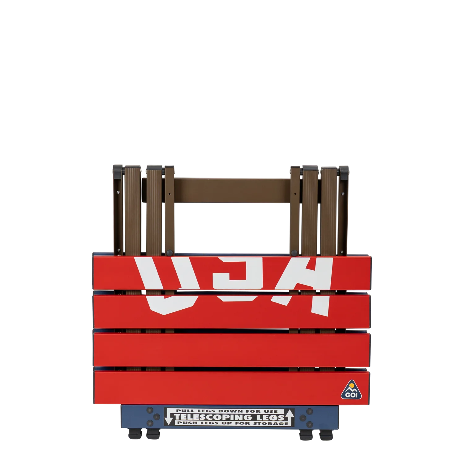 Portable Staging Compact Camp Table 20 - USA Anniversary Deluxe - Choice 757 - Multi-Functional Heavy-Duty Grilling Table Counter Detail