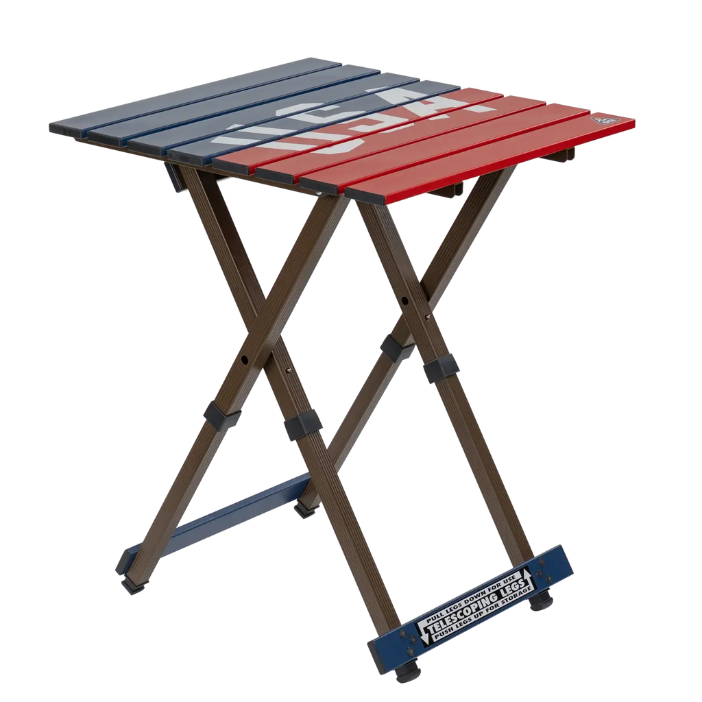 Portable Staging Compact Camp Table 20 - USA Anniversary Deluxe - Choice 757 - Multi-Functional Heavy-Duty Grilling Table Counter - Default Title