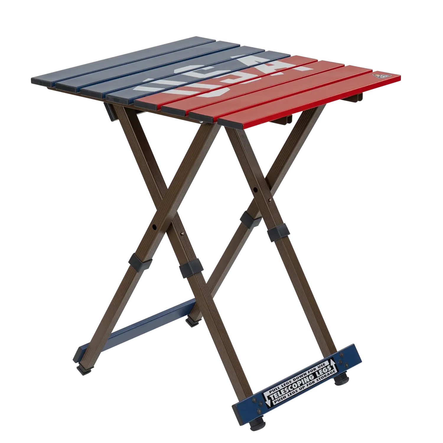 Portable Staging Compact Camp Table 20 - USA Anniversary Deluxe - Choice 757 - Multi-Functional Heavy-Duty Grilling Table Counter - Default Title