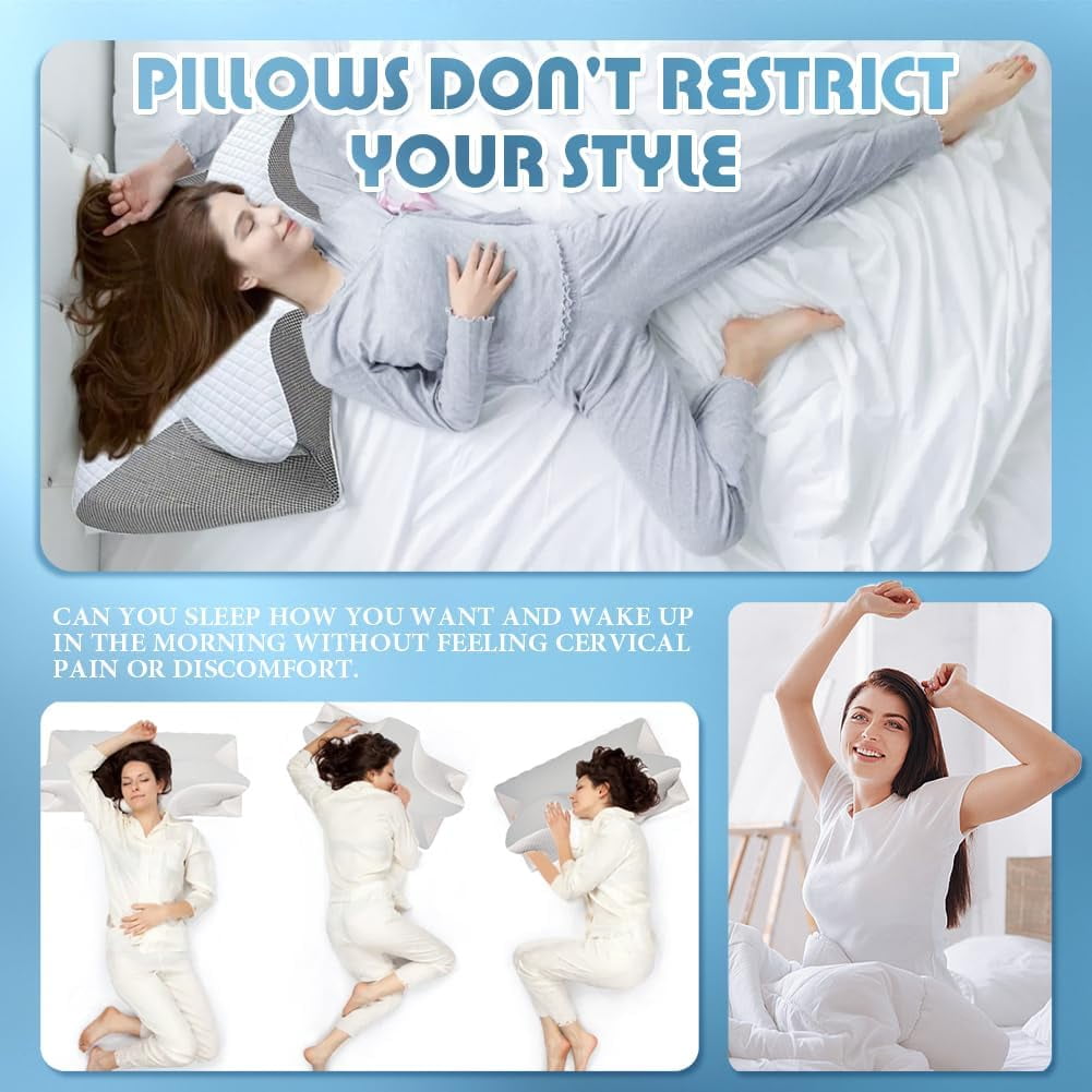 Decorative Plump Airway Pro Sleep Apnea Pillow, Airway Pro Cervical Pillow - All-Night Neck Support, Ergonomic Pillows for All Sleepin... - Ergonomic Memory Foam Pillow for Neck Pain Support Detail