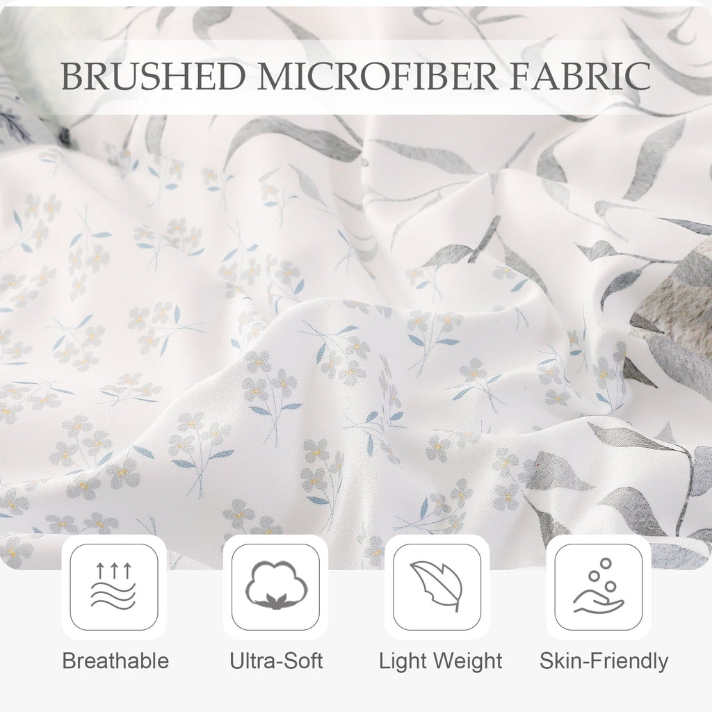 Fluffy Down Alternative 3-Piece Patchwork King Size Comforter Set, Microfiber Bedding Down Alternative Comforter for All Seasons with 2 Pillo... - Luxurious Quilted Duvet Cover Set Detail
