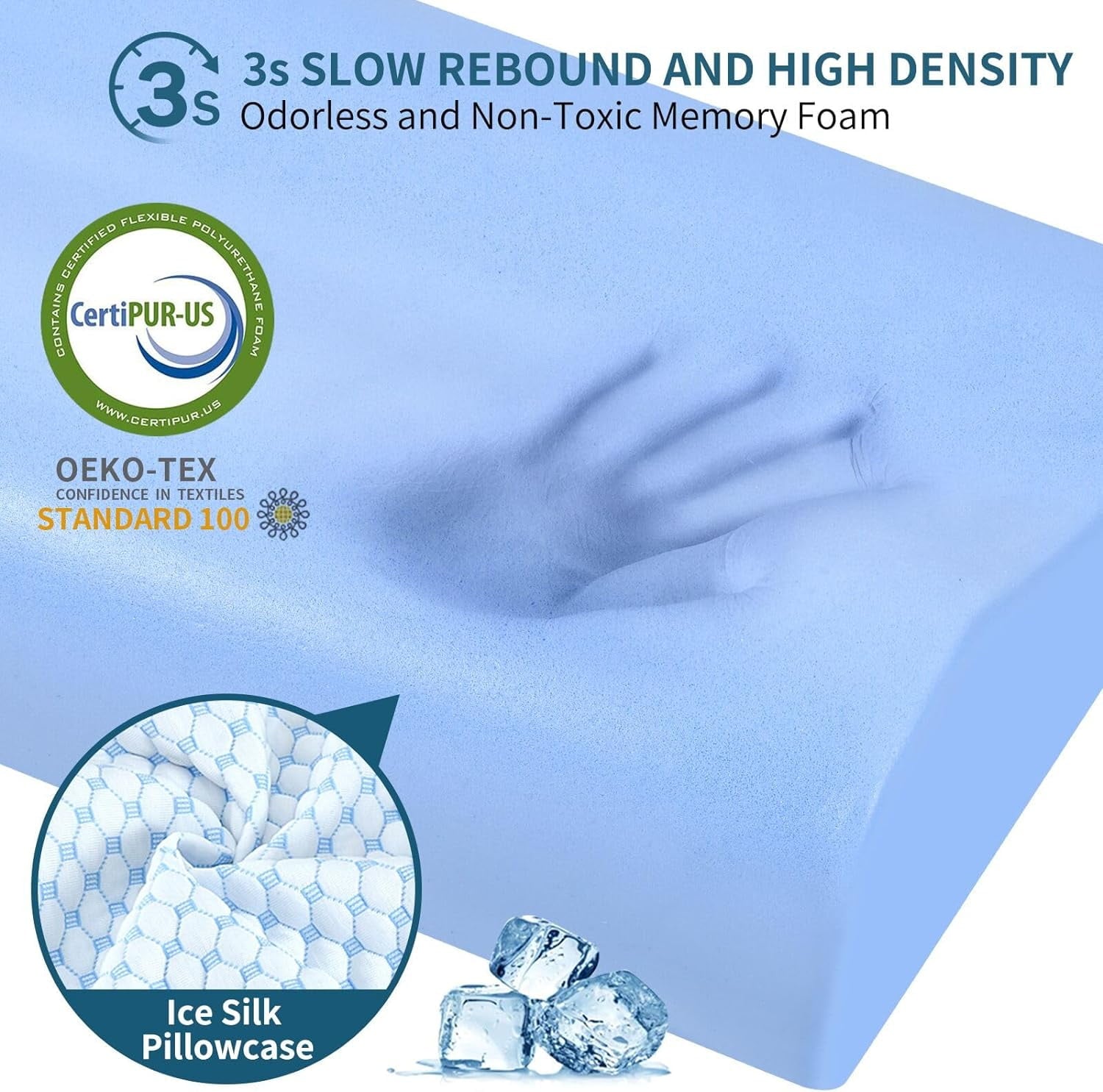 Fluffy Shredded for Neck Pain Relief, Contour Memory Foam s for Sleeping, Odorless Ergonomic Adjustable Orthopedic Cooling Bed Neck S... - Decorative Throw Pillow Cushion for Sofa & Bed Detail