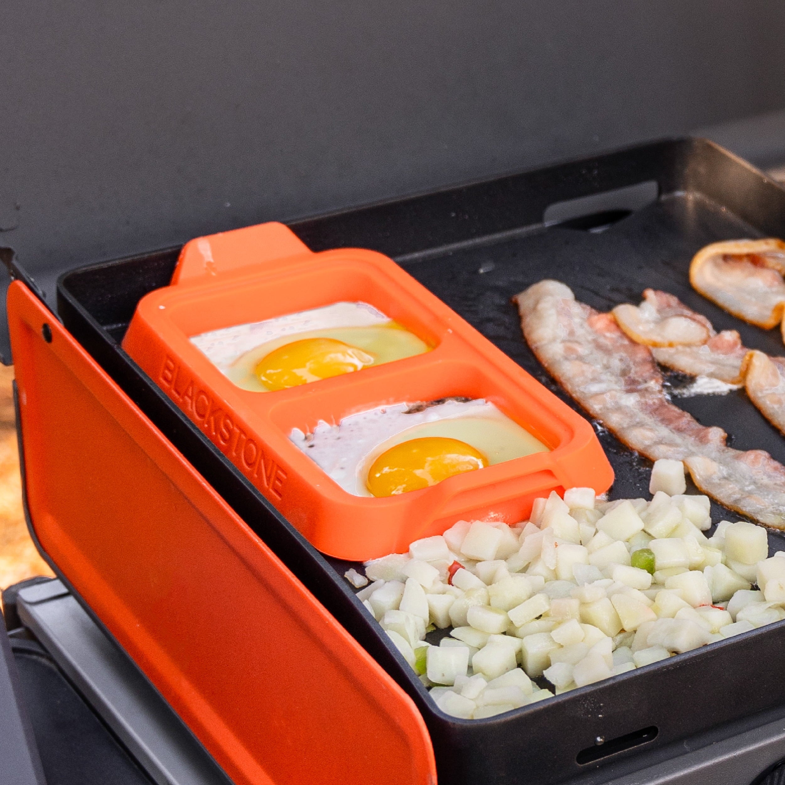 Durable Steel Silicone Egg Ring Tray Set with Heat-Resistant Handles, 2-Piece - Heavy Duty Stainless Steel Kitchen Shears Detail