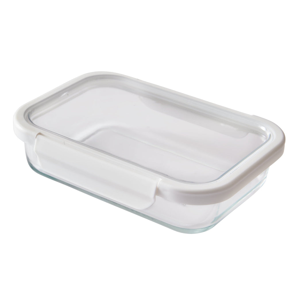 Playful Geometric 2.3Cup Rectangle Glass Food Storage Container with Tritan Lid. Set of 2, 4 Pieces, Best Used f... - Deliciously Soft Cupcake Sensory Glob Detail