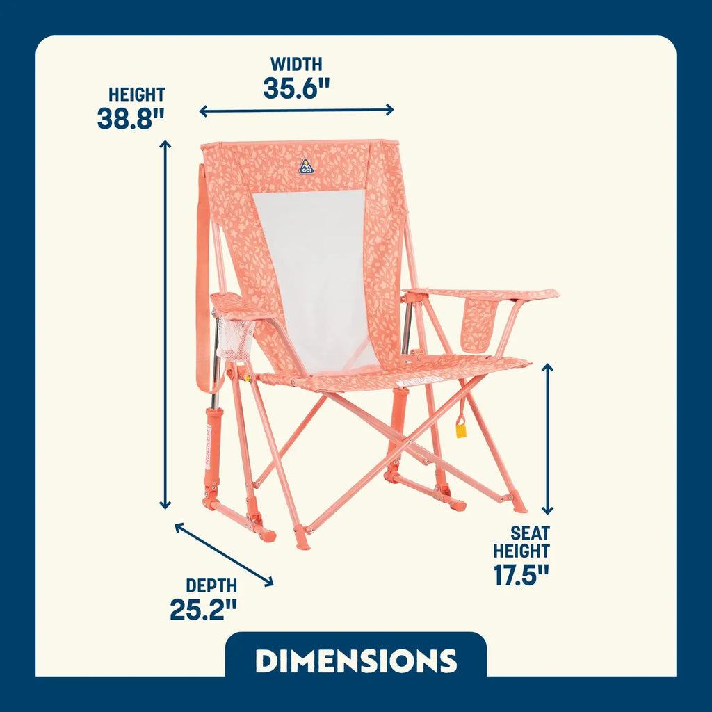 Luxury Camp Comfort Pro Rocker - Choice 375 - Heavy-Duty Kickback Rocker with Beverage Holder Detail
