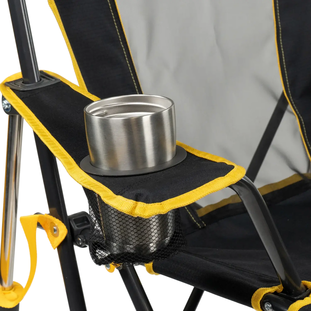 Patented Spring-Action College Comfort Pro Rocker - Iowa Hawkeyes - Choice 249 - Freestyle Rocker Portable Outdoor Folding Chair Detail