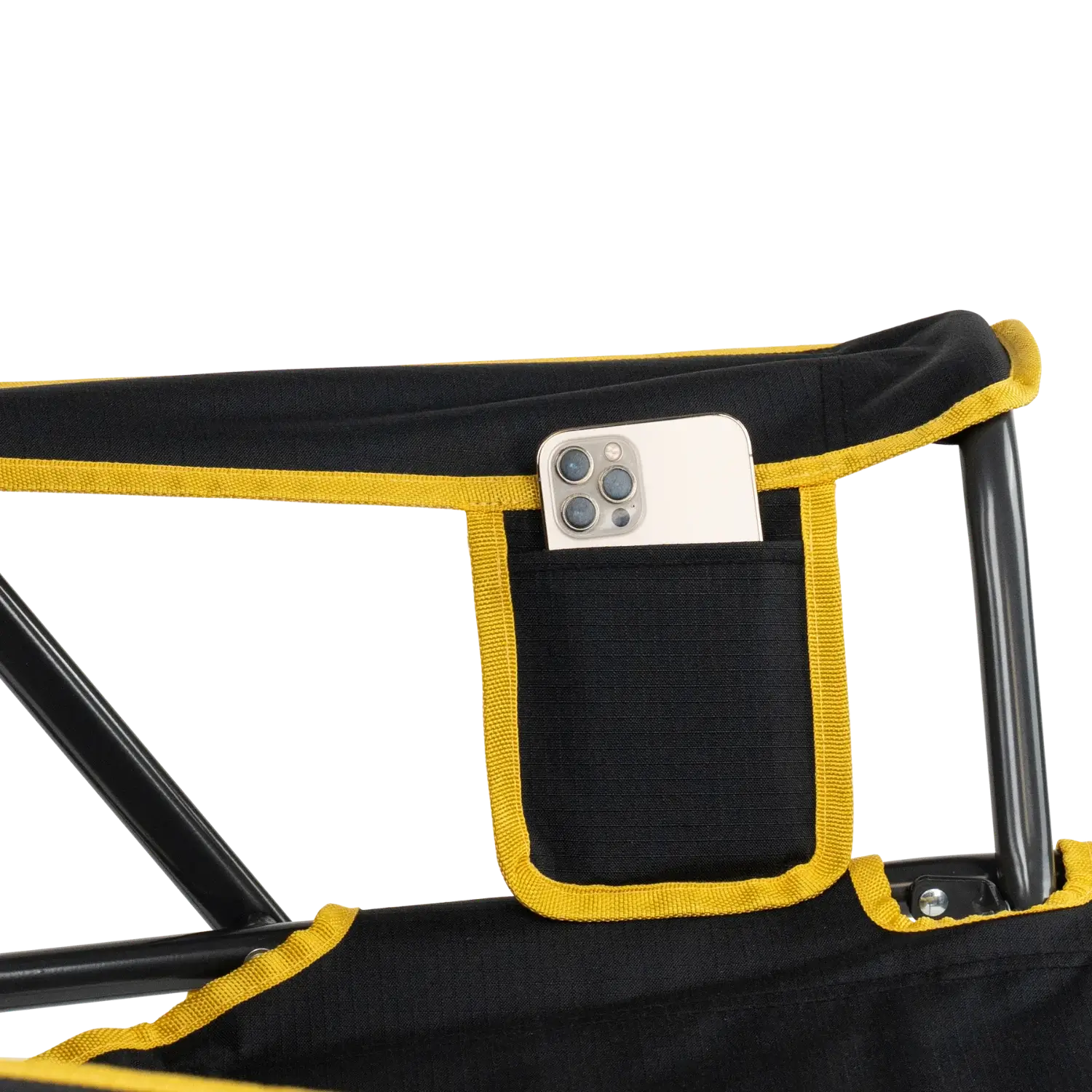 Patented Spring-Action College Comfort Pro Rocker - Iowa Hawkeyes - Choice 249 - Freestyle Rocker Portable Outdoor Folding Chair Detail