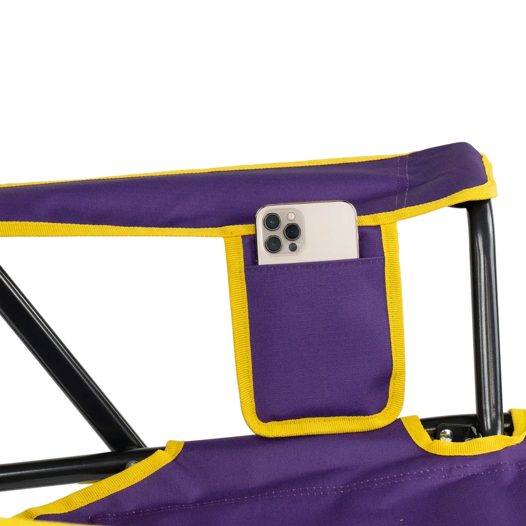 Heavy-Duty Freestyle College Comfort Pro Rocker - LSU Tigers - Choice 880 - Patented Spring-Action Rocking Chair for Camping Detail