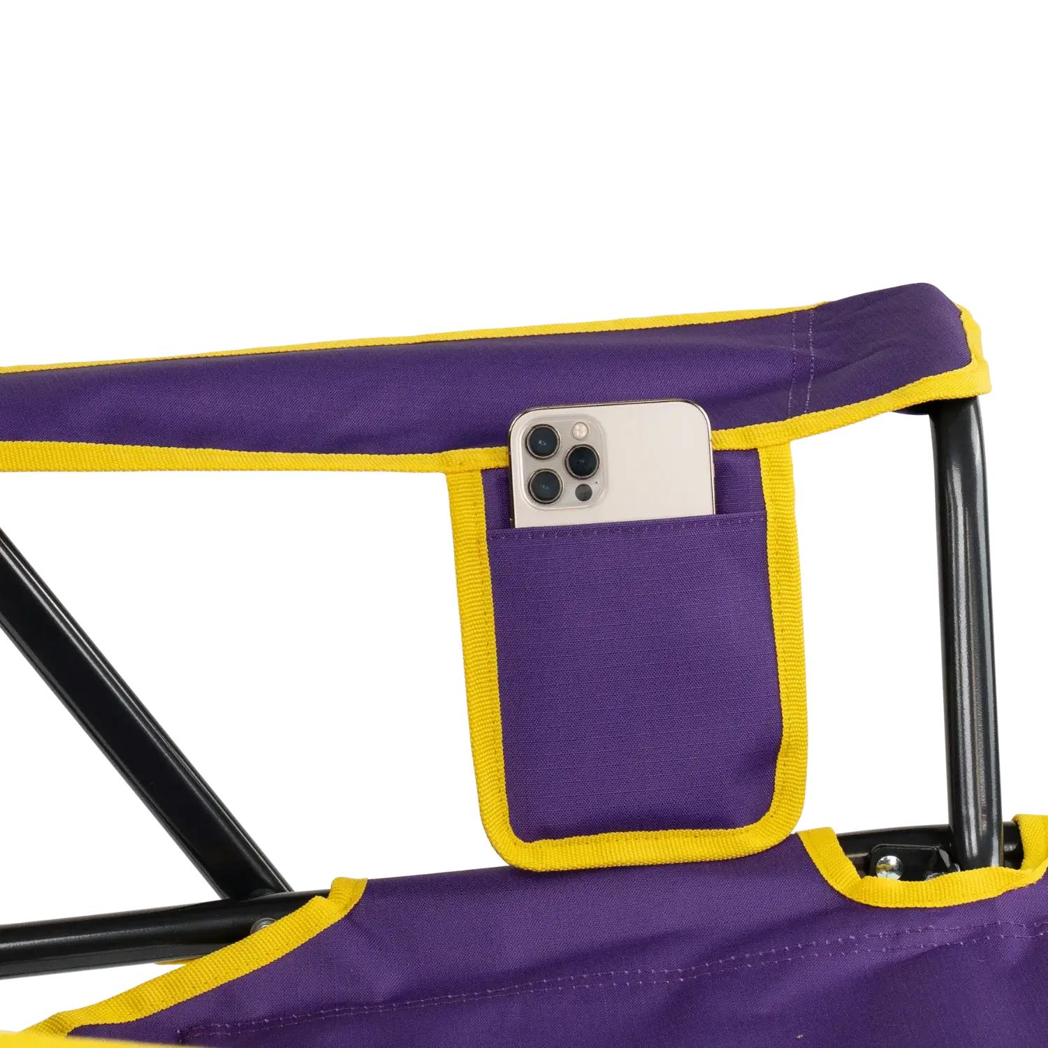 Heavy-Duty Freestyle College Comfort Pro Rocker - LSU Tigers - Choice 880 - Patented Spring-Action Rocking Chair for Camping Detail