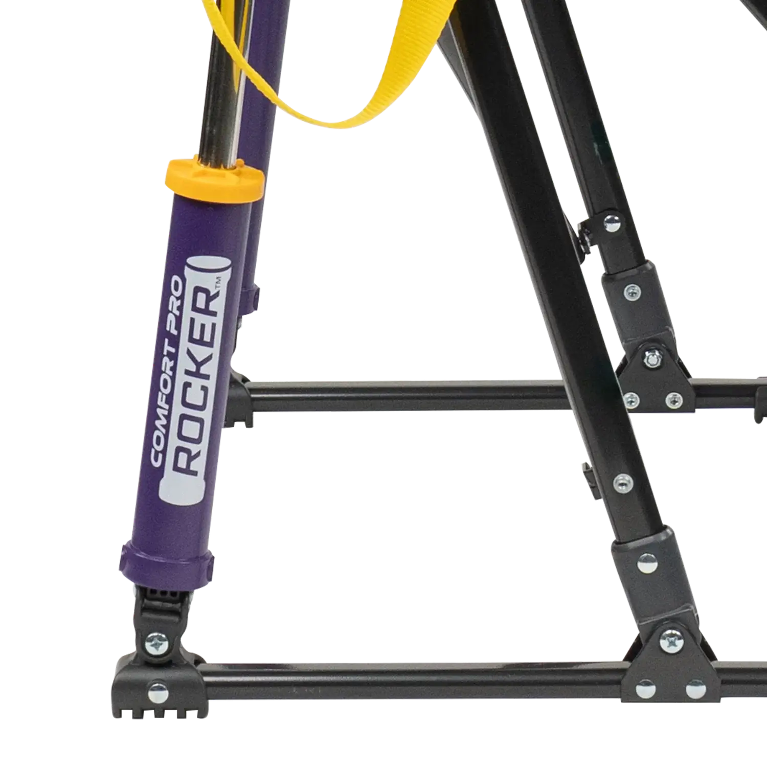 Heavy-Duty Freestyle College Comfort Pro Rocker - LSU Tigers - Choice 880 - Patented Spring-Action Rocking Chair for Camping Detail