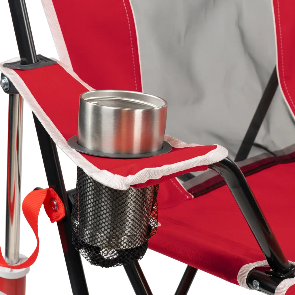 Smooth Motion College Comfort Pro Rocker - Nebraska Cornhuskers - Choice 161 - RoadTrip Rocker Smooth Motion Camp Chair Detail