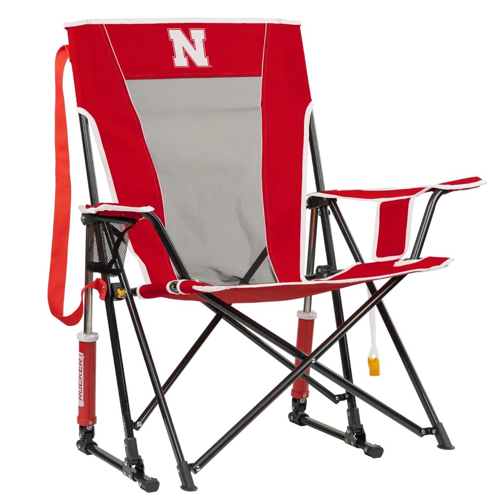 Smooth Motion College Comfort Pro Rocker - Nebraska Cornhuskers - Choice 161 - RoadTrip Rocker Smooth Motion Camp Chair - Default Title