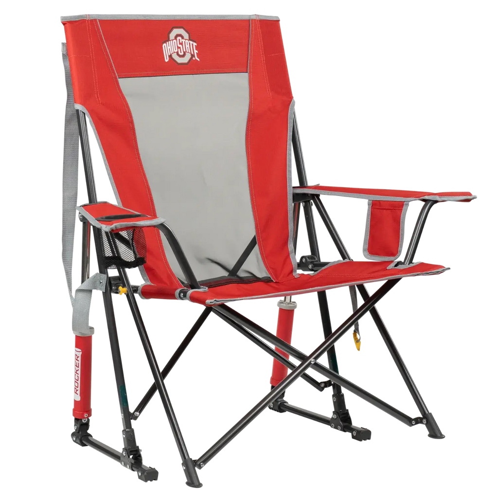 Smooth Motion College Comfort Pro Rocker - Ohio State Buckeyes - Choice 676 - Patented Spring-Action Rocking Chair for Camping - Default Title