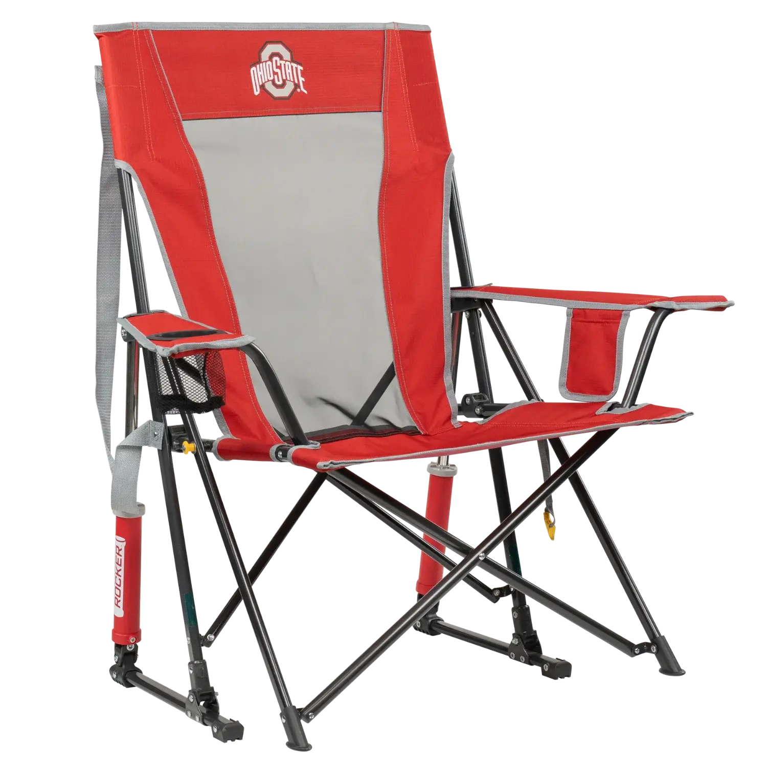 Smooth Motion College Comfort Pro Rocker - Ohio State Buckeyes - Choice 676 - Patented Spring-Action Rocking Chair for Camping - Default Title