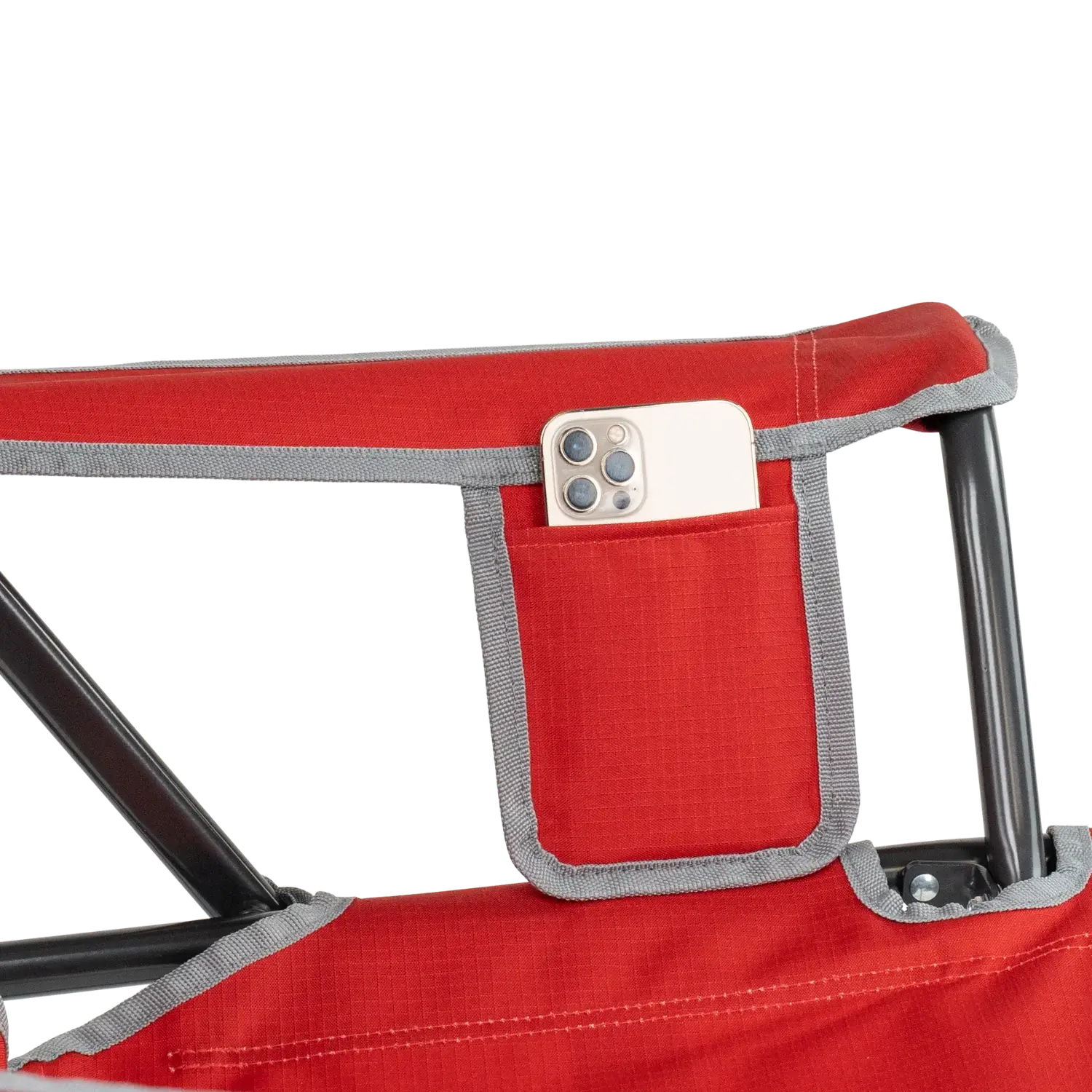 Smooth Motion College Comfort Pro Rocker - Ohio State Buckeyes - Choice 676 - Patented Spring-Action Rocking Chair for Camping Detail