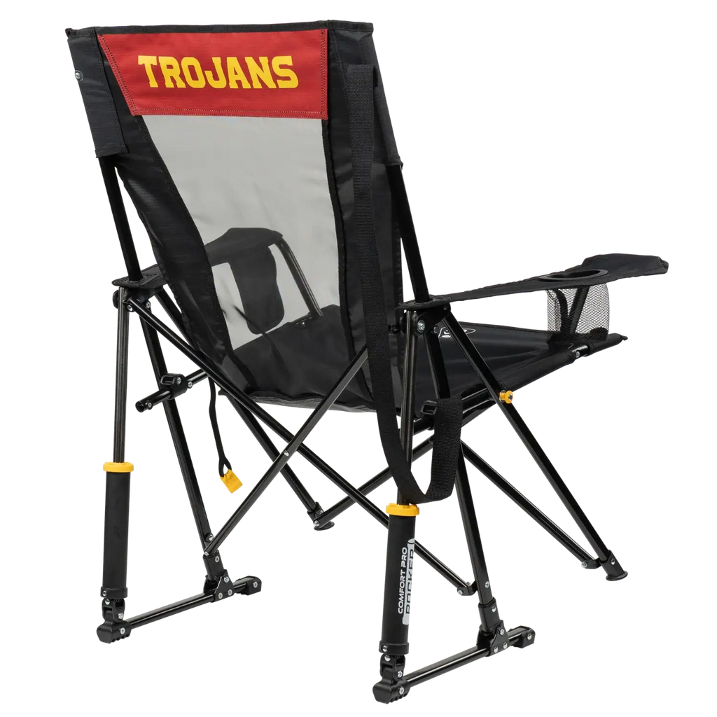 Heavy-Duty Freestyle College Comfort Pro Rocker - USC Trojans - Choice 856 - Freestyle Rocker Portable Outdoor Folding Chair Detail