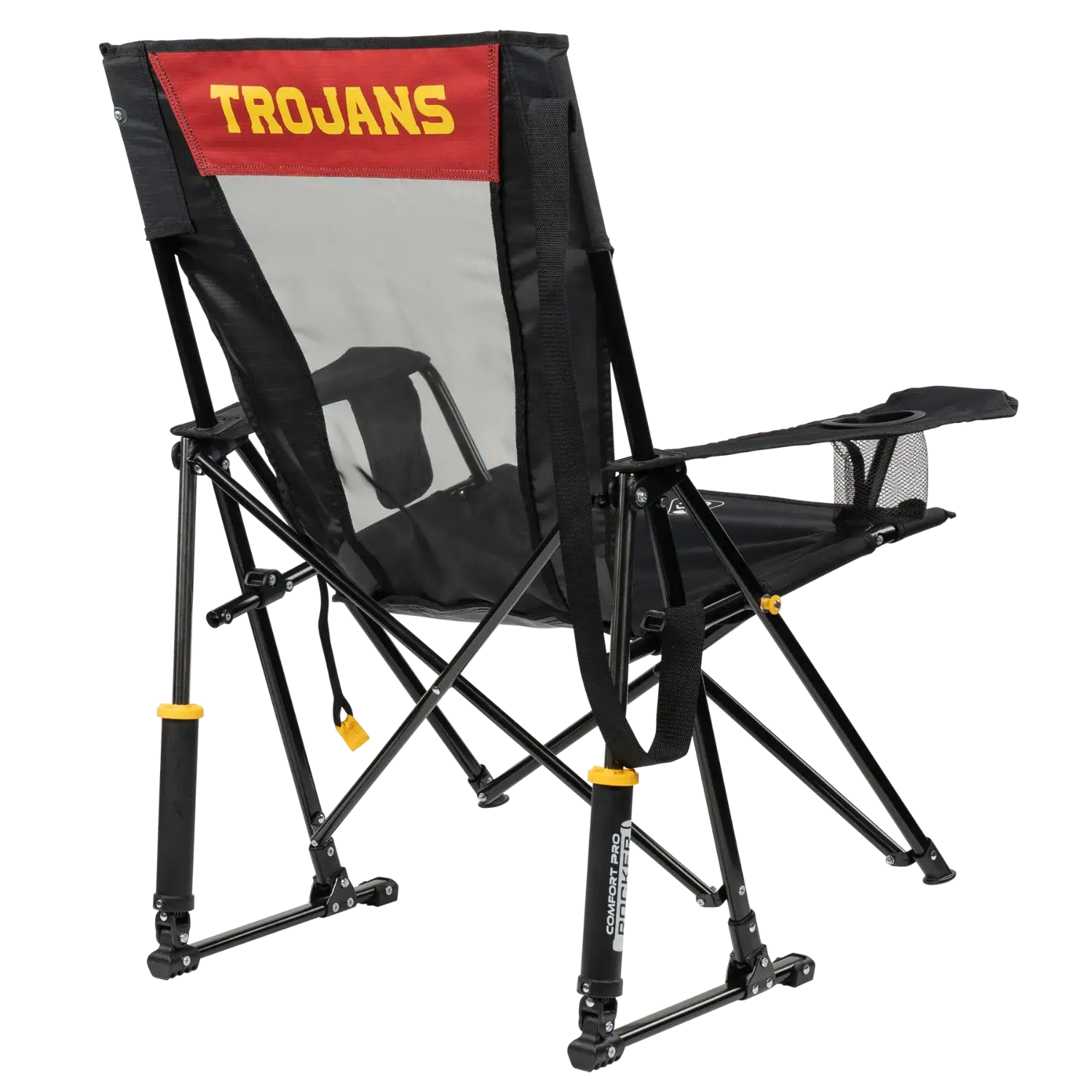 Heavy-Duty Freestyle College Comfort Pro Rocker - USC Trojans - Choice 856 - Freestyle Rocker Portable Outdoor Folding Chair Detail