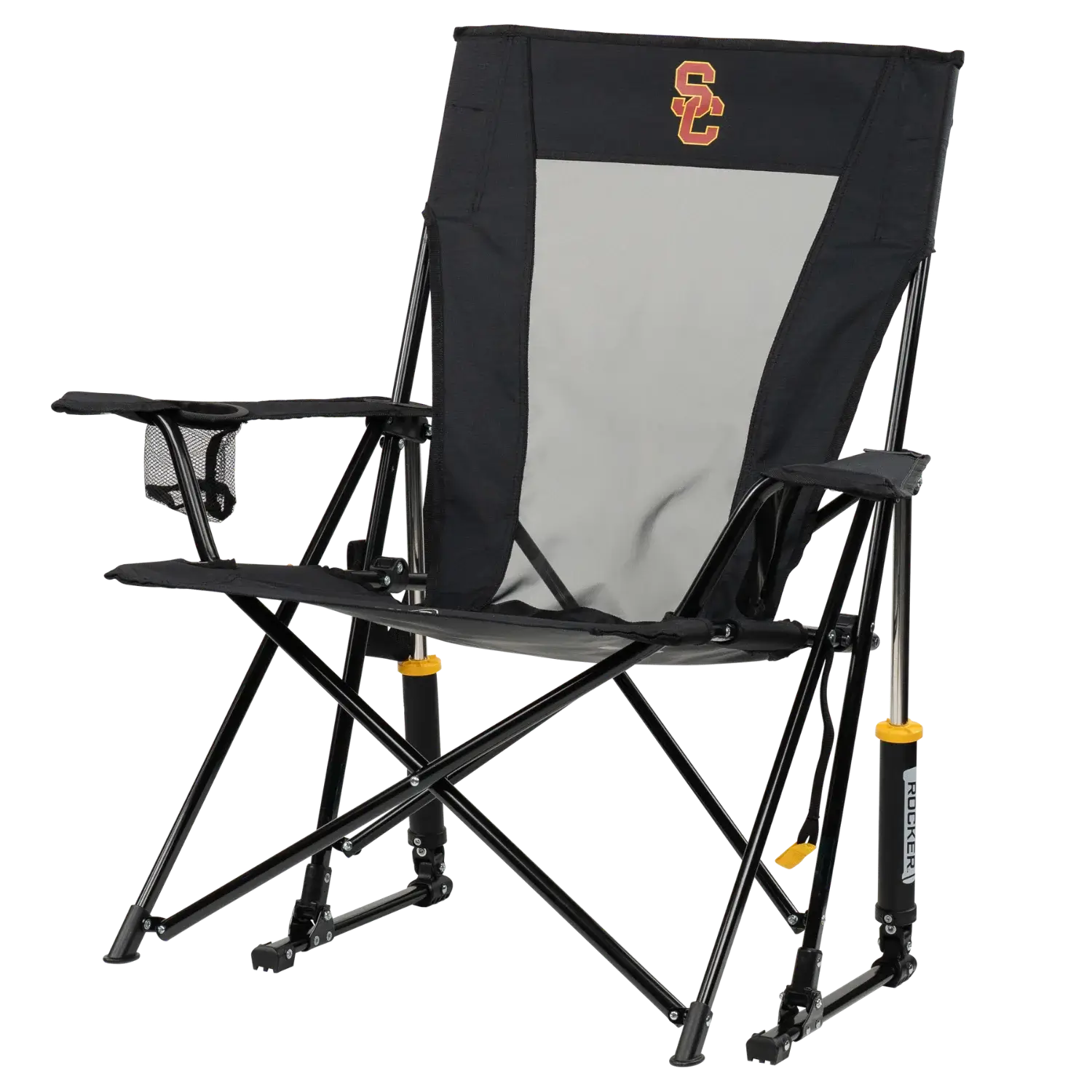 Heavy-Duty Freestyle College Comfort Pro Rocker - USC Trojans - Choice 856 - Freestyle Rocker Portable Outdoor Folding Chair Detail