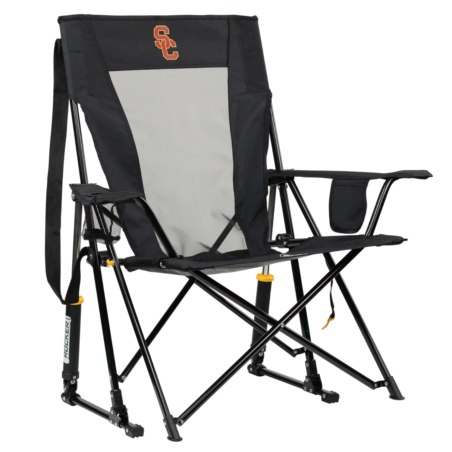 Heavy-Duty Freestyle College Comfort Pro Rocker - USC Trojans - Choice 856 - Freestyle Rocker Portable Outdoor Folding Chair - Default Title