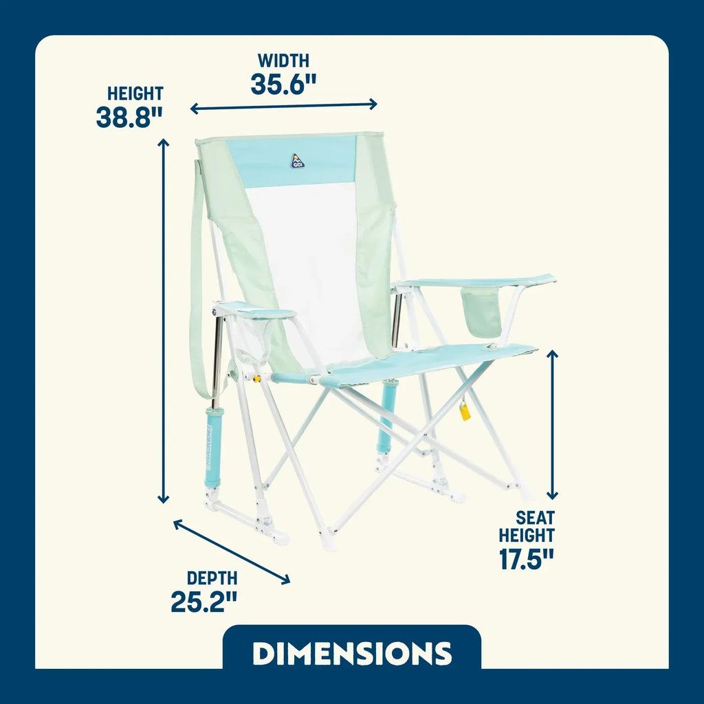 Luxury Camp Comfort Pro Rocker - Choice 375 - Heavy-Duty Kickback Rocker with Beverage Holder Detail