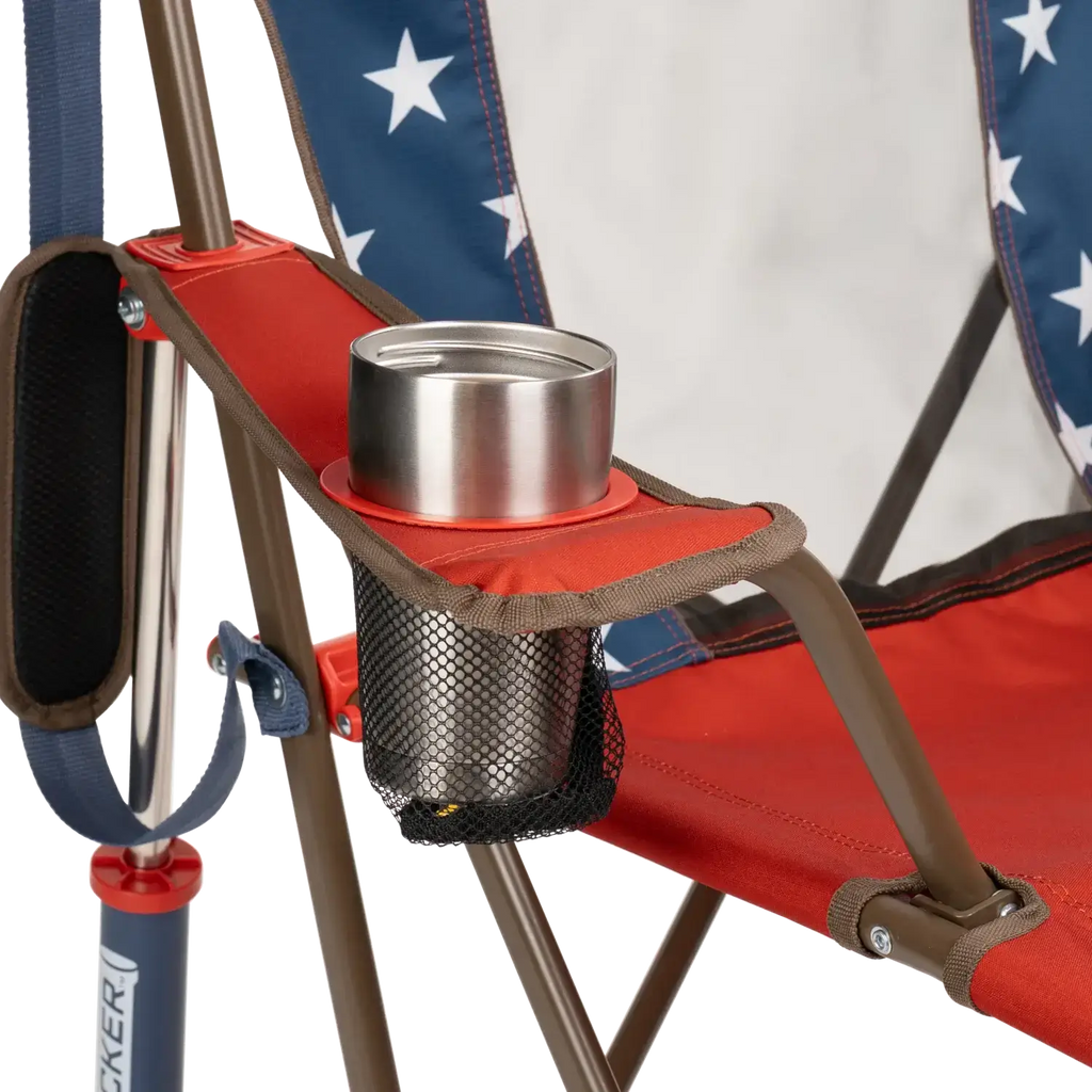 Patented Spring-Action Comfort Pro Rocker - USA Anniversary Deluxe - Choice 424 - RoadTrip Rocker Smooth Motion Camp Chair Detail