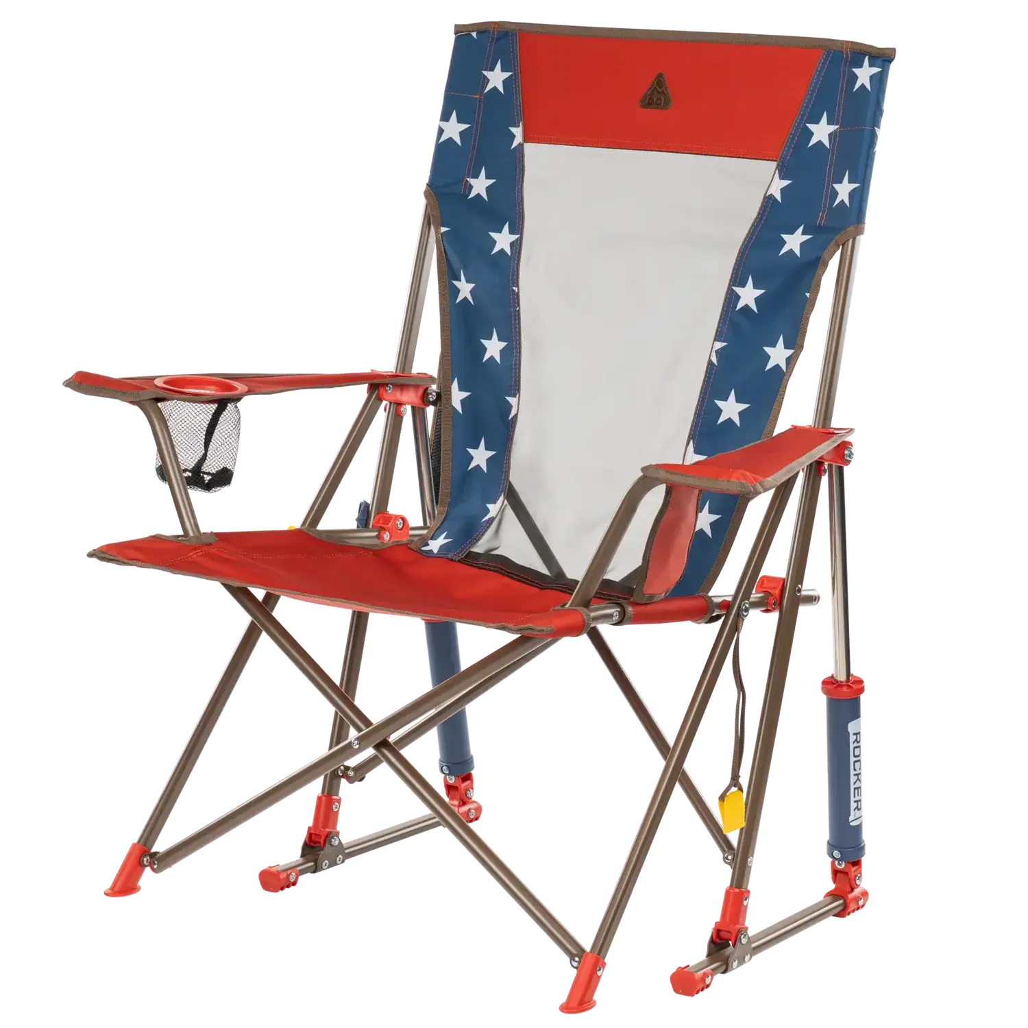 Patented Spring-Action Comfort Pro Rocker - USA Anniversary Deluxe - Choice 424 - RoadTrip Rocker Smooth Motion Camp Chair Detail