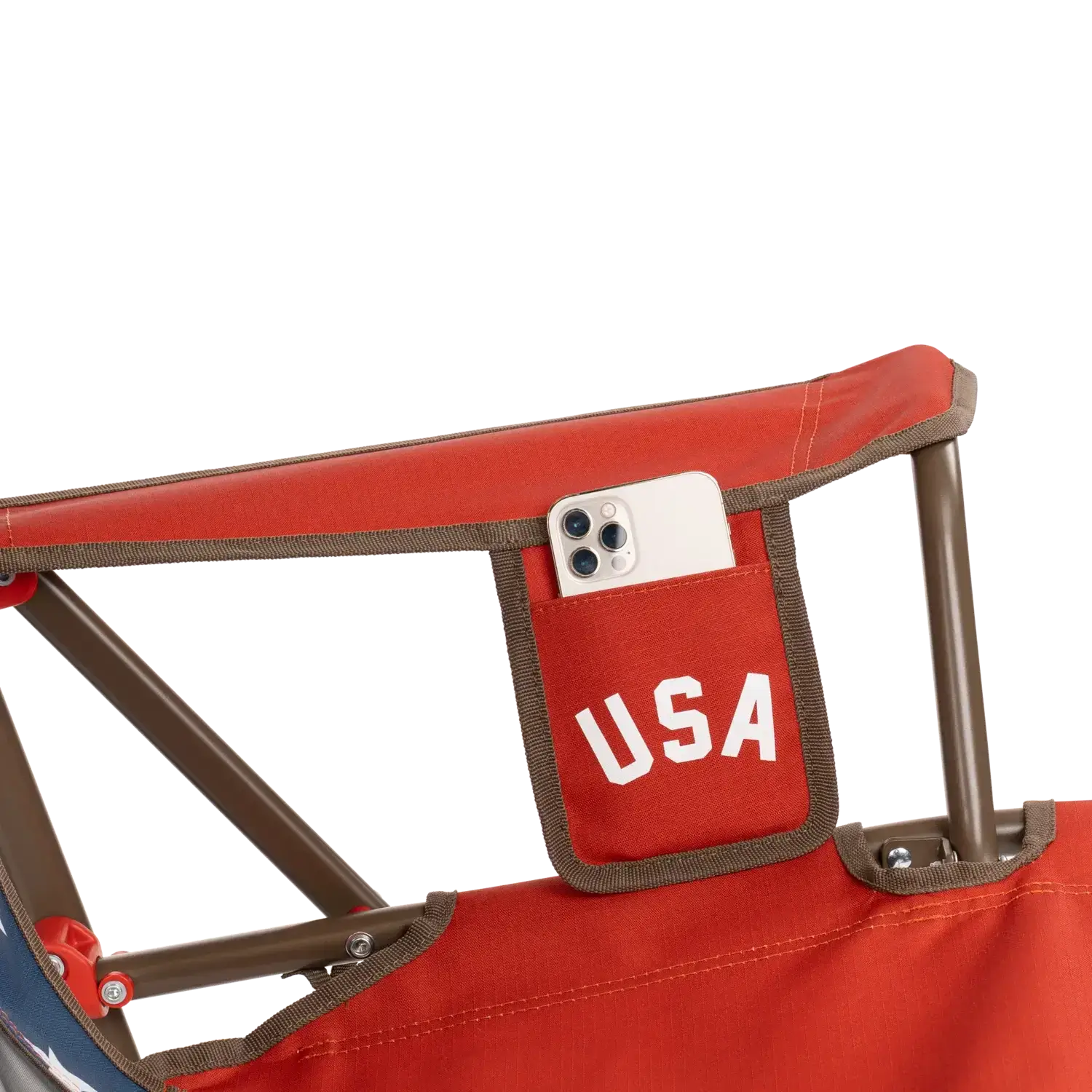 Patented Spring-Action Comfort Pro Rocker - USA Anniversary Deluxe - Choice 424 - RoadTrip Rocker Smooth Motion Camp Chair Detail