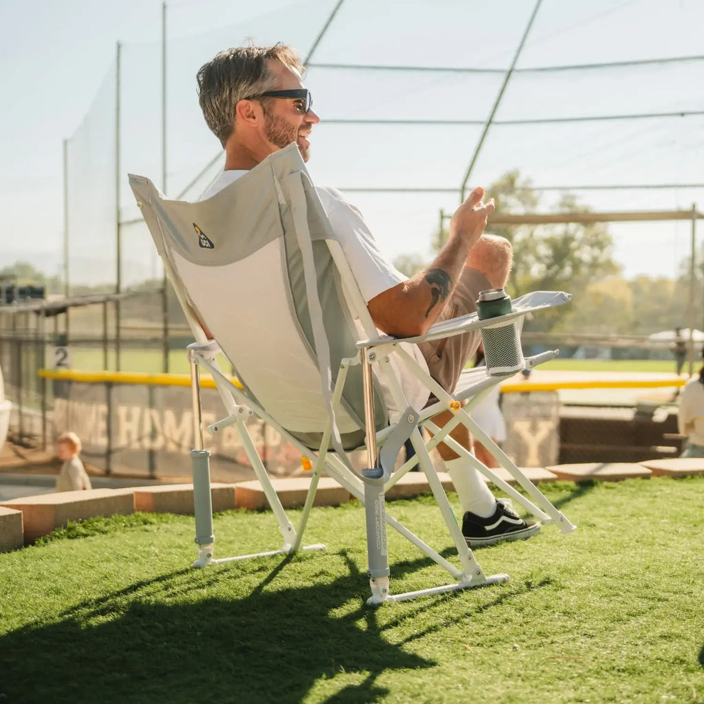 Premium All-Weather Comfort Pro Rocker XL - Choice 107 - Patented Spring-Action Rocking Chair for Camping Detail