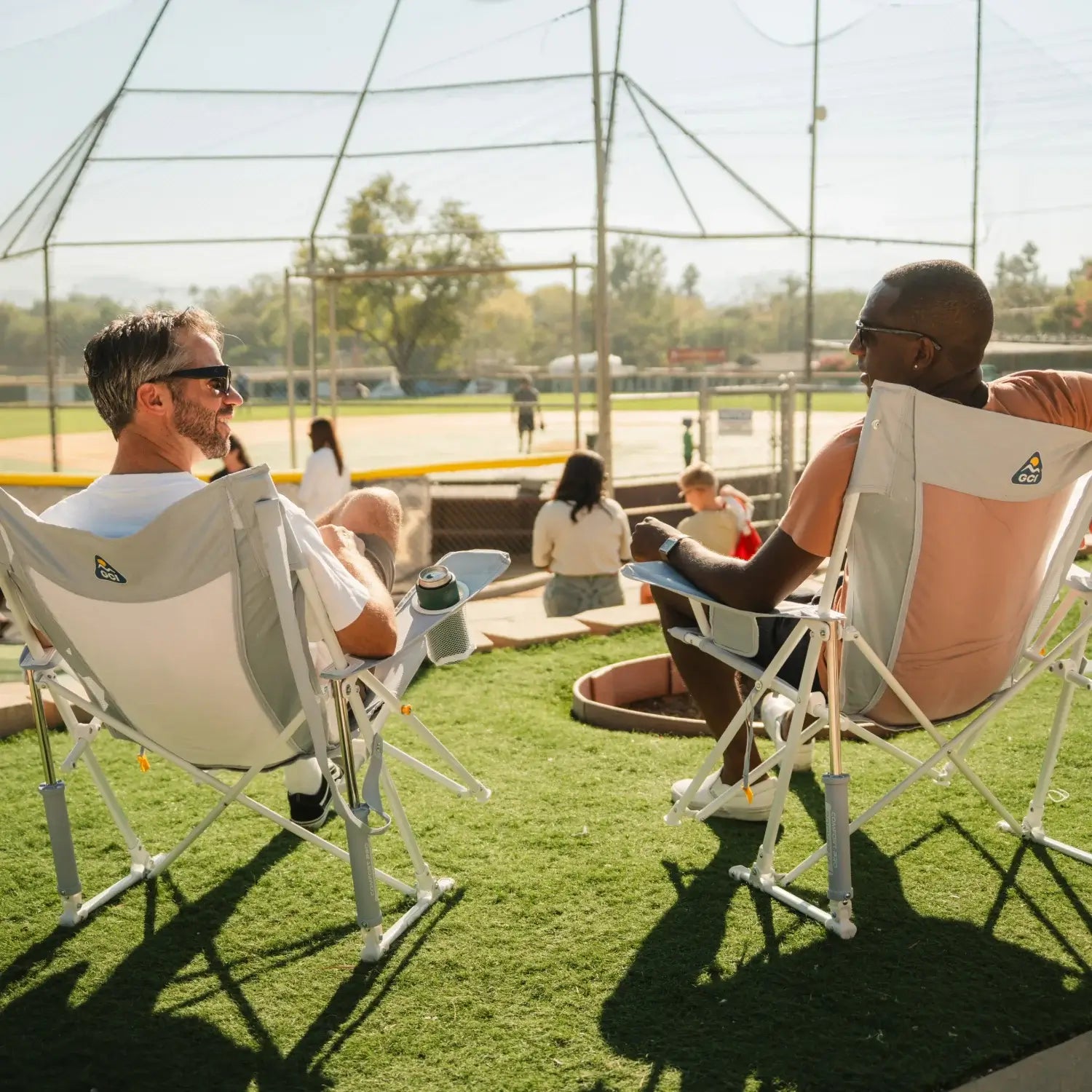 Premium All-Weather Comfort Pro Rocker XL - Choice 107 - Patented Spring-Action Rocking Chair for Camping Detail