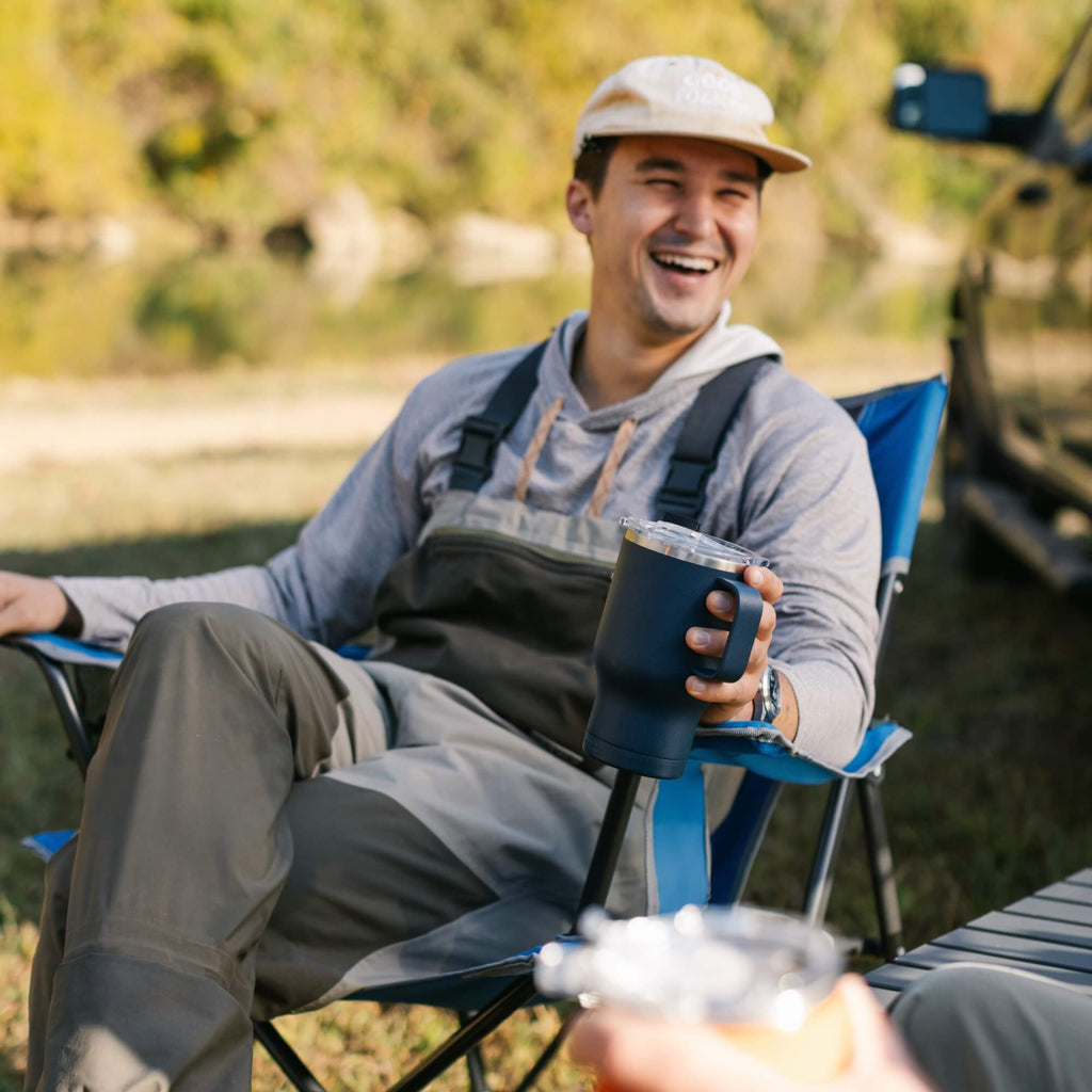 Space-Saving Pico Comfort Quad Chair - Choice 989 - Pico Compact Folding Camp Chair with Carry Bag Detail
