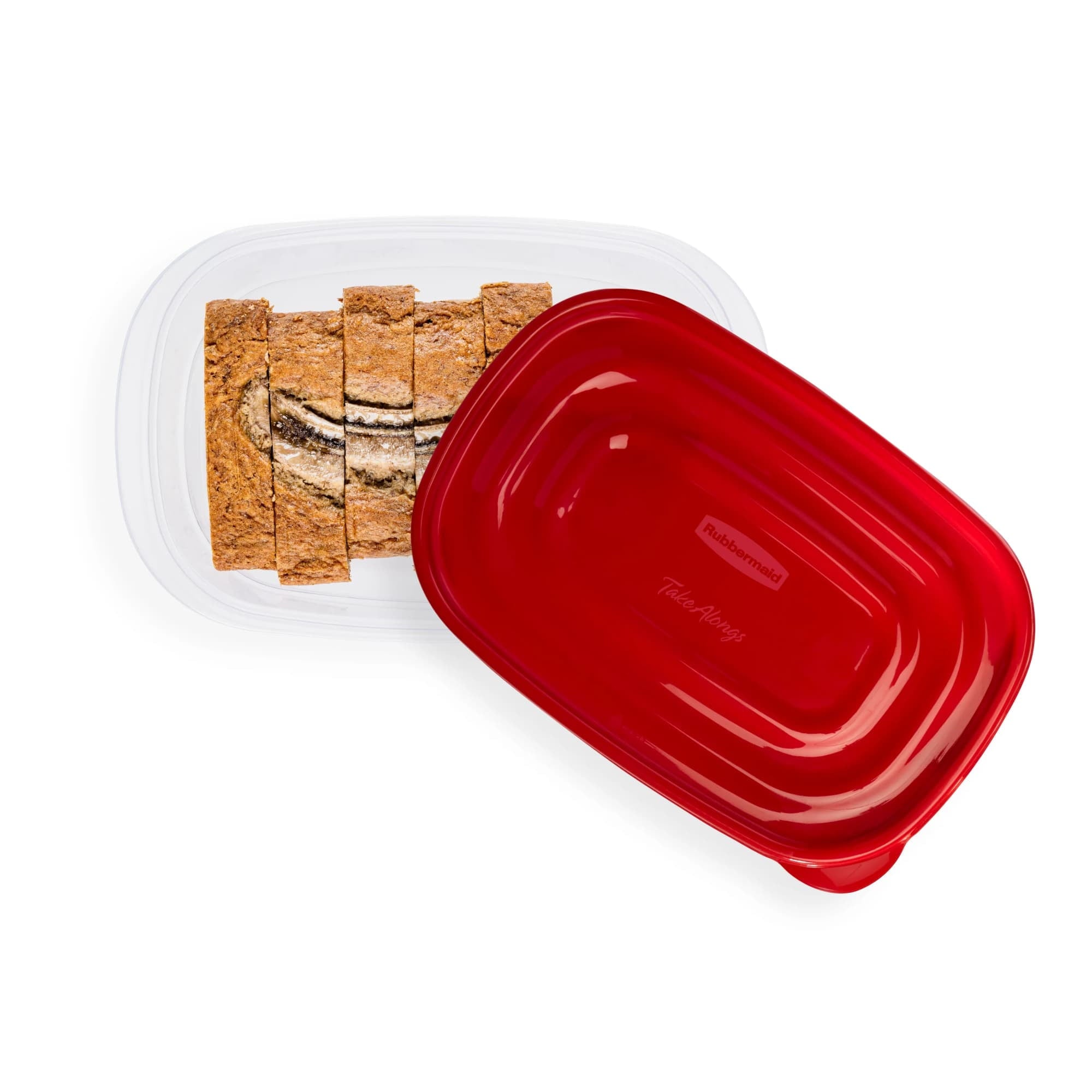 Deliciously Squishy 8 Cups, 2 Packs, Red, Plastic Deep Rectangle Food Storage Containers - Fun Food Fidget Cookie Squishable Toy Detail