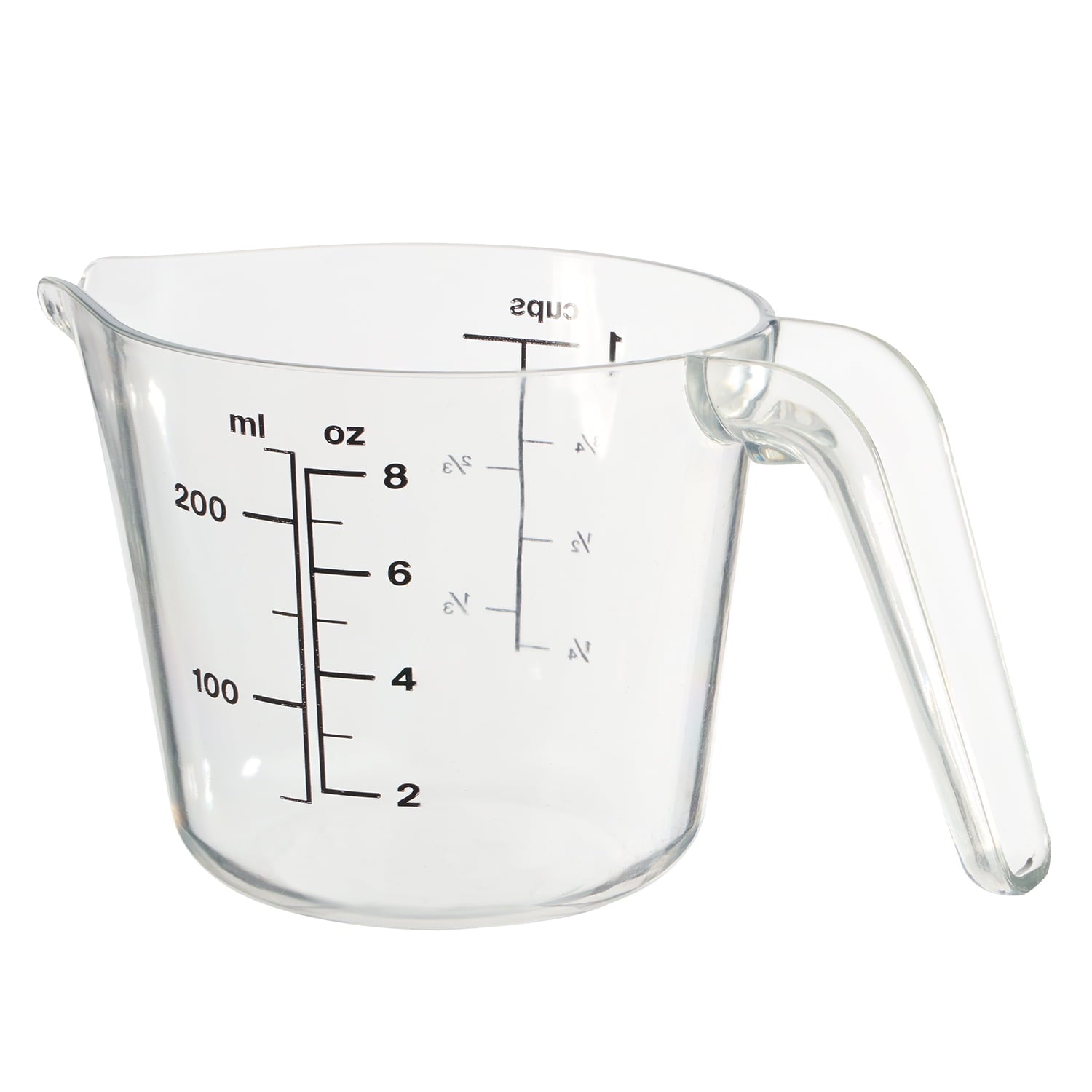 Innovative 1 Cup Large Spout Plastic Measuring Cup, Clear - Kitchen Gadget Tool for Quick Food Prep Detail
