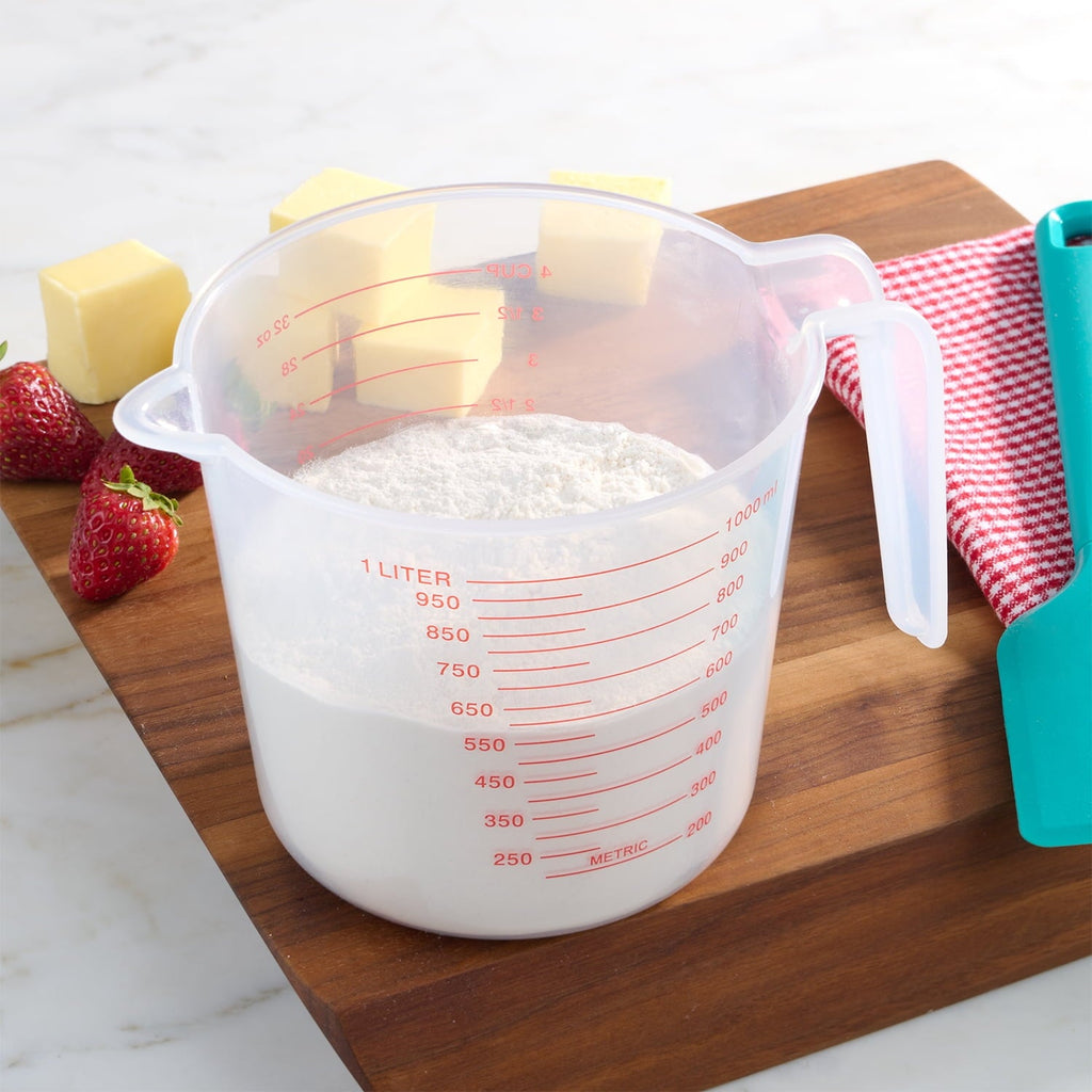 Premium Kitchen (12 pack) 4 Cup PP Plastic Measuring Cup, 32 oz, Clear - Innovative Kitchen Helper for Modern Cooking Detail