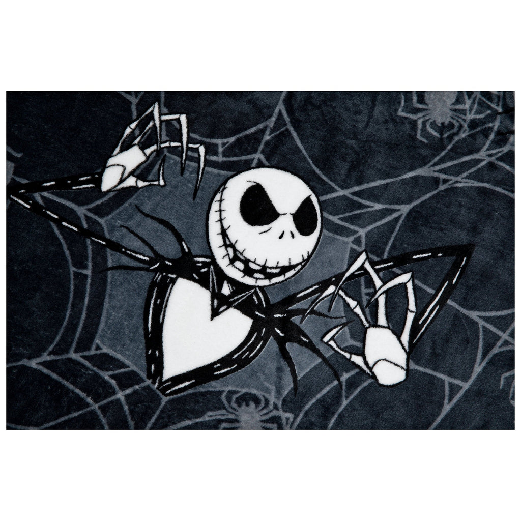 Decorative Knitted Nightmare Before Christmas Jack Skellington 62x90 Plush Throw Blanket, 100% Polyester - Lightweight Plush Warm Blanket for All Seasons Detail