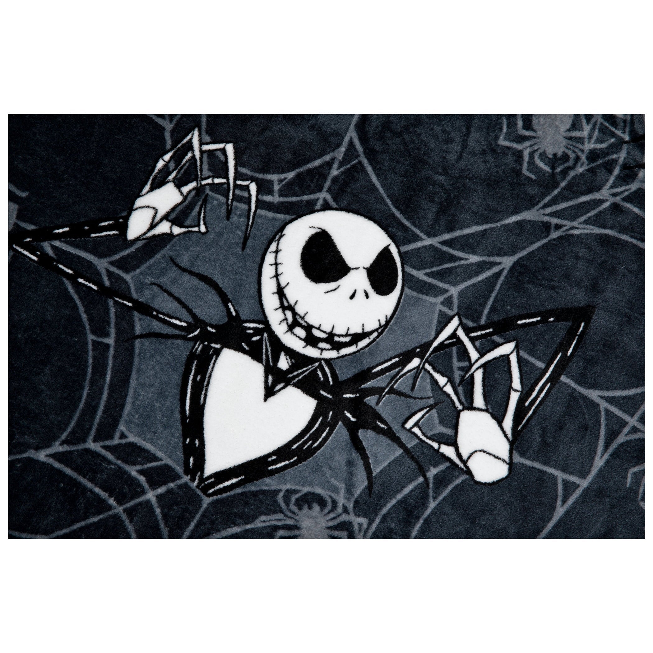 Decorative Knitted Nightmare Before Christmas Jack Skellington 62x90 Plush Throw Blanket, 100% Polyester - Lightweight Plush Warm Blanket for All Seasons Detail