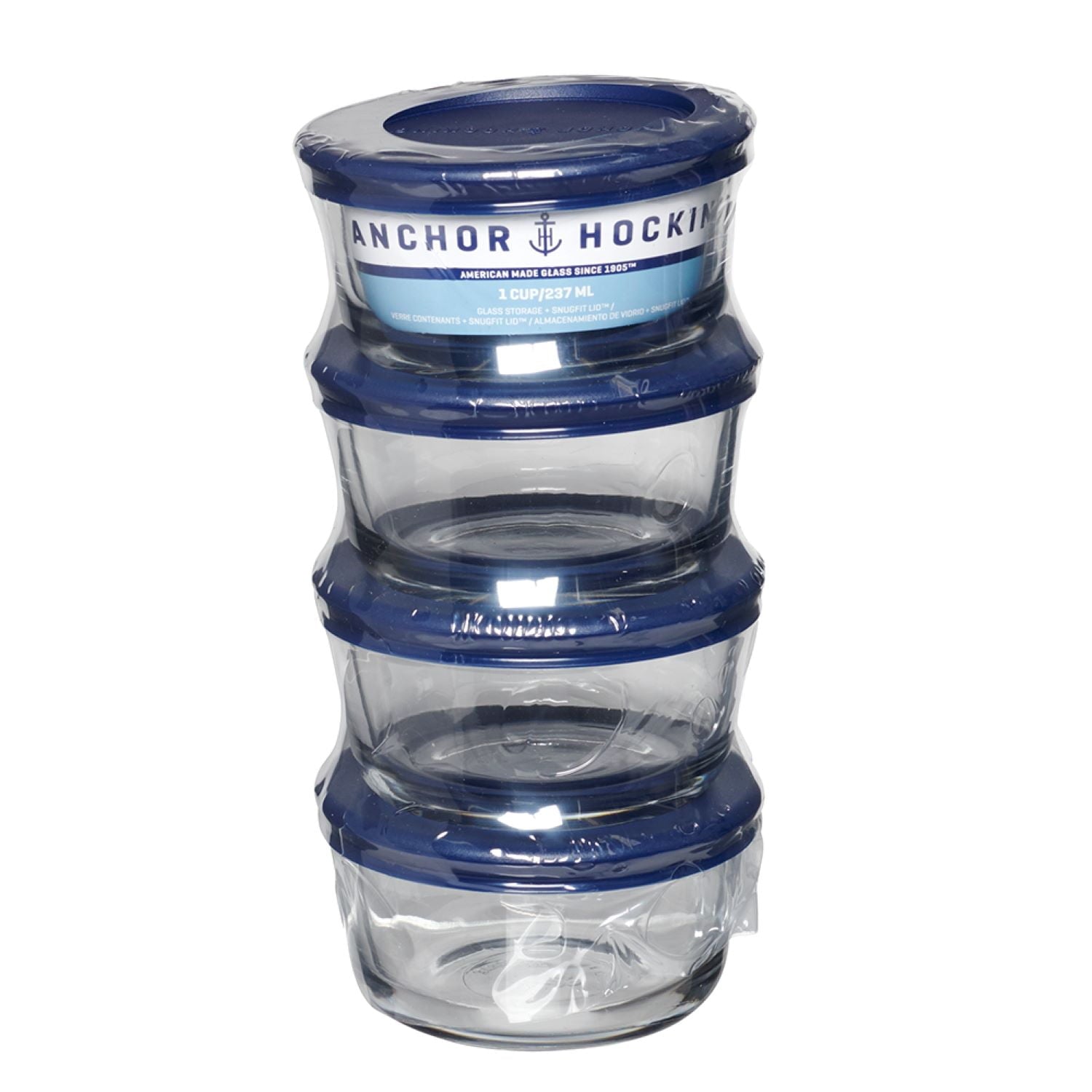 Whimsical Doughnut Glass Food Storage Containers with Lids, 1 Cup Round, Set of 4 - Fun Food Fidget Cookie Squishable Toy Detail
