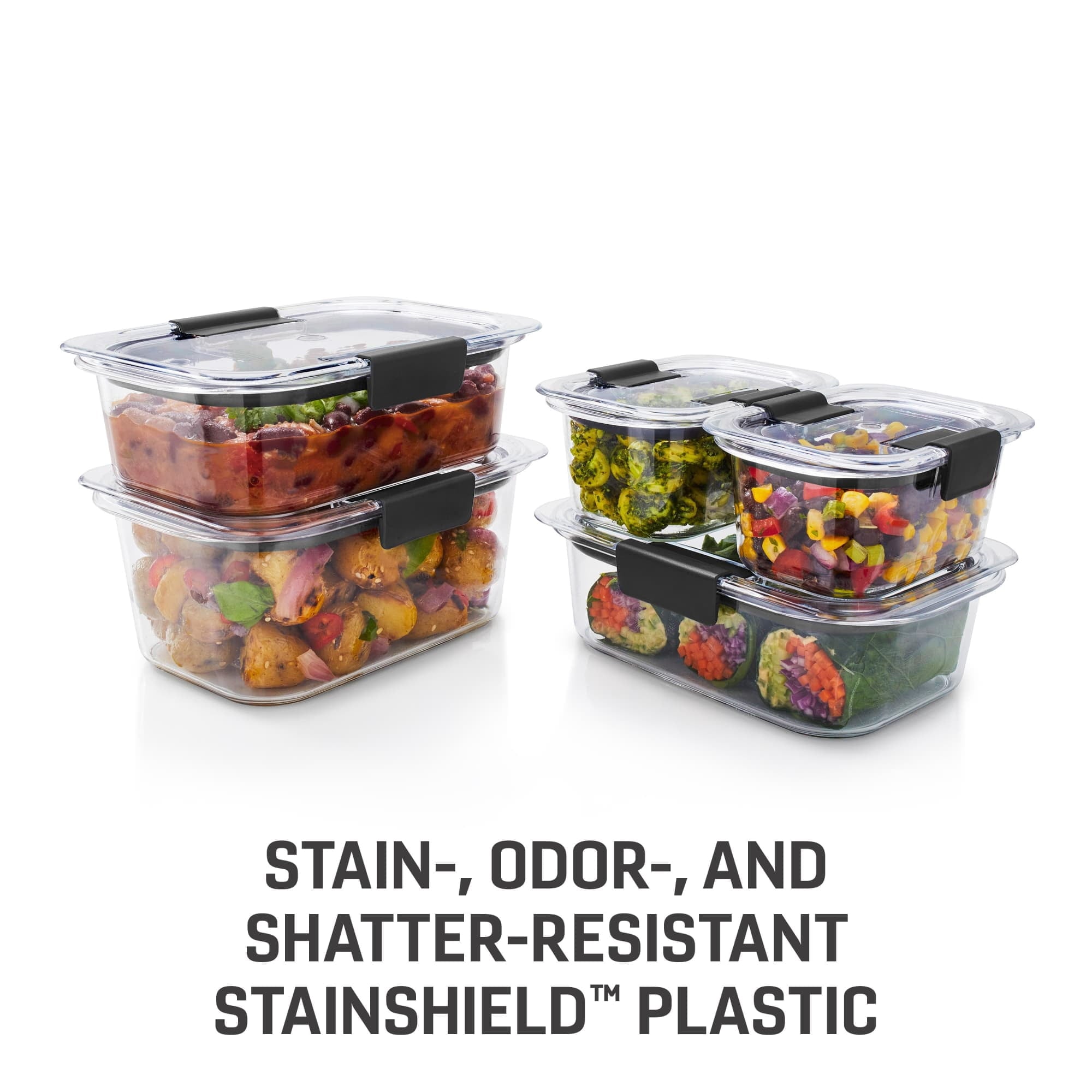 Fun Food Fidget 10-Piece Set, Leak-Proof and Clear Food Storage Containers - Playful Star & Heart Shaped Geometric NeeDoh Detail
