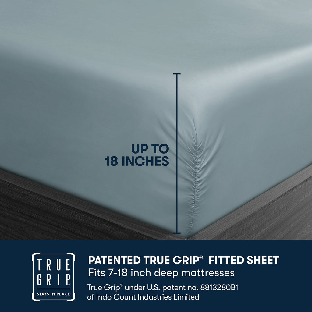Premium Egyptian Cotton 6-Piece 800 Thread Count Lead Cotton Rich Adult Bed Sheet Set, King - Deep Pocket - Breathable Egyptian Cotton Flat & Fitted Sheets Detail