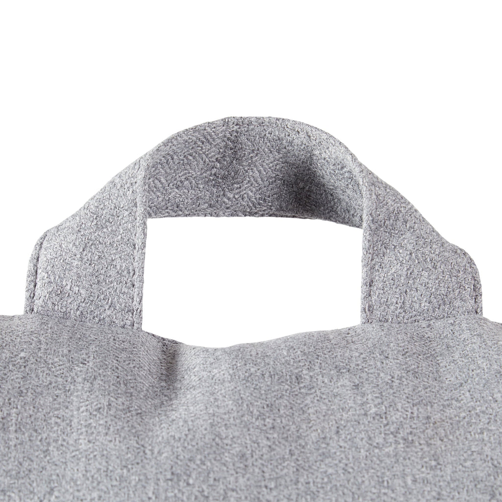 Fluffy Shredded Jumbo Cement Gray Polyester Bed Rest Pillow - Decorative Throw Pillow Cushion for Sofa & Bed Detail