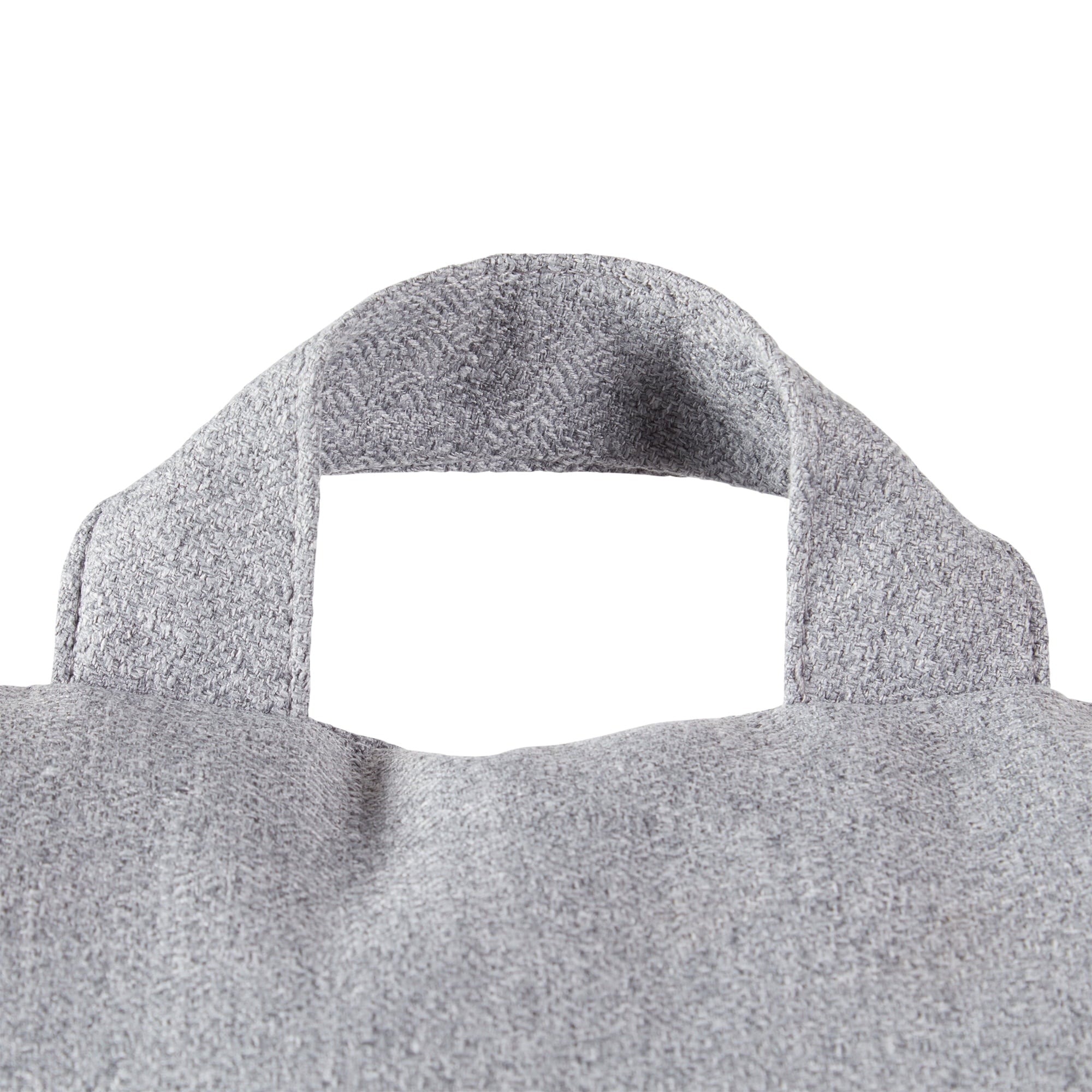 Fluffy Shredded Jumbo Cement Gray Polyester Bed Rest Pillow - Decorative Throw Pillow Cushion for Sofa & Bed Detail