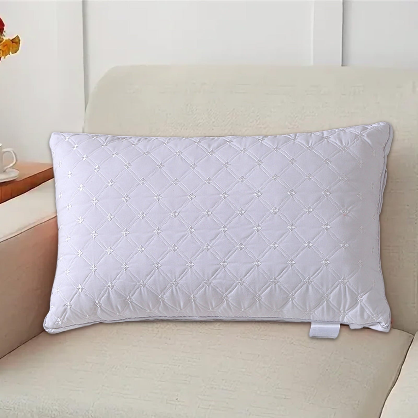Decorative Plump Hotel Grade Extra Soft Pillows Queen Size Set of 2 Supportive Bed Pillow for Back Side and Stomach Sleepers, Breathab... - Decorative Throw Pillow Cushion for Sofa & Bed Detail