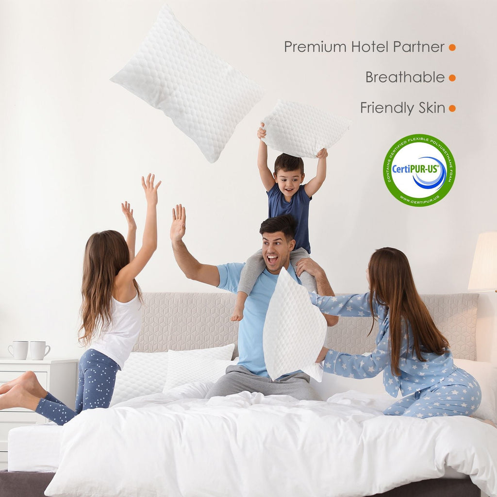 Orthopedic Support Memory Foam Pillow, Standard Size Pillows for Sleeping, Bed Pillow Soft and Comfortable, 1 Pack - Hotel Quality Plush Sleeping Pillows Detail