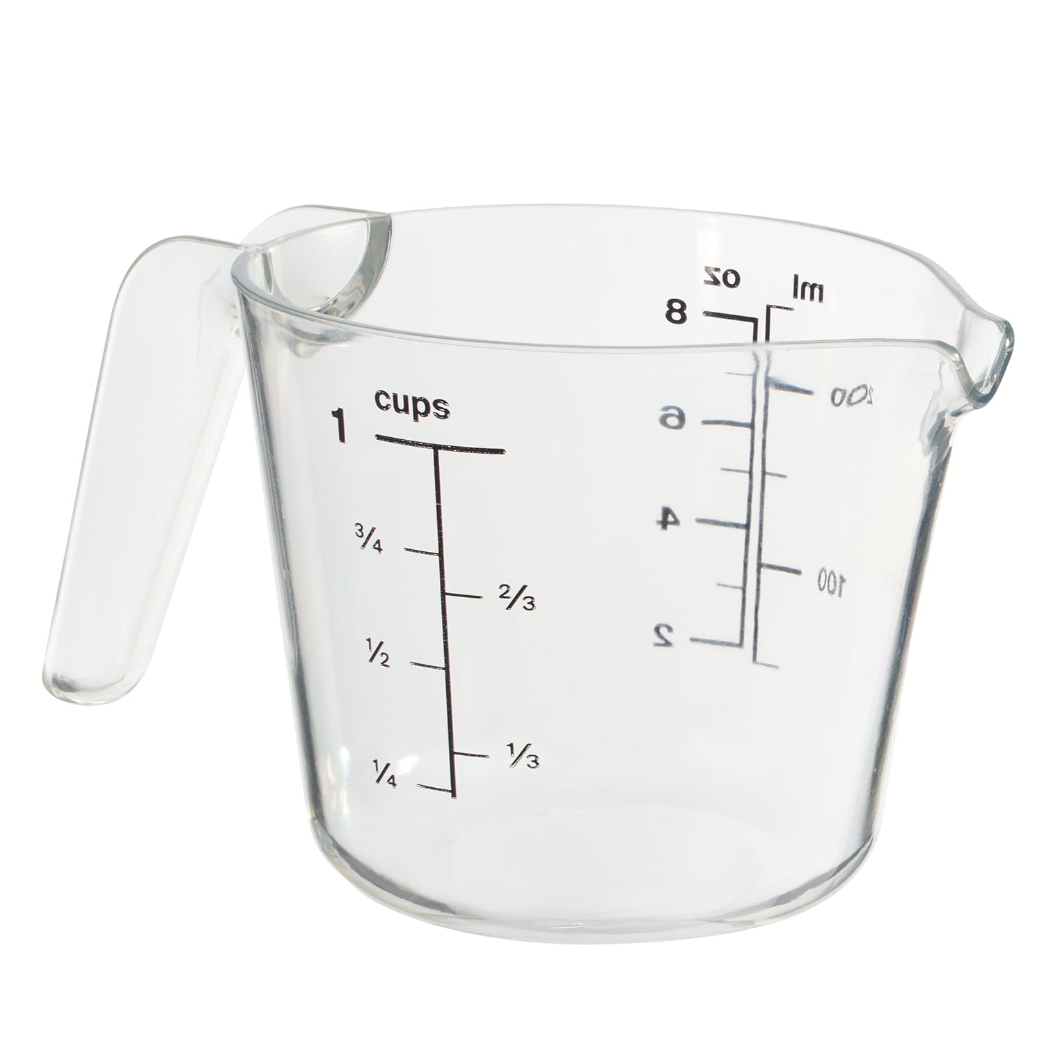 Innovative 1 Cup Large Spout Plastic Measuring Cup, Clear - Kitchen Gadget Tool for Quick Food Prep Detail