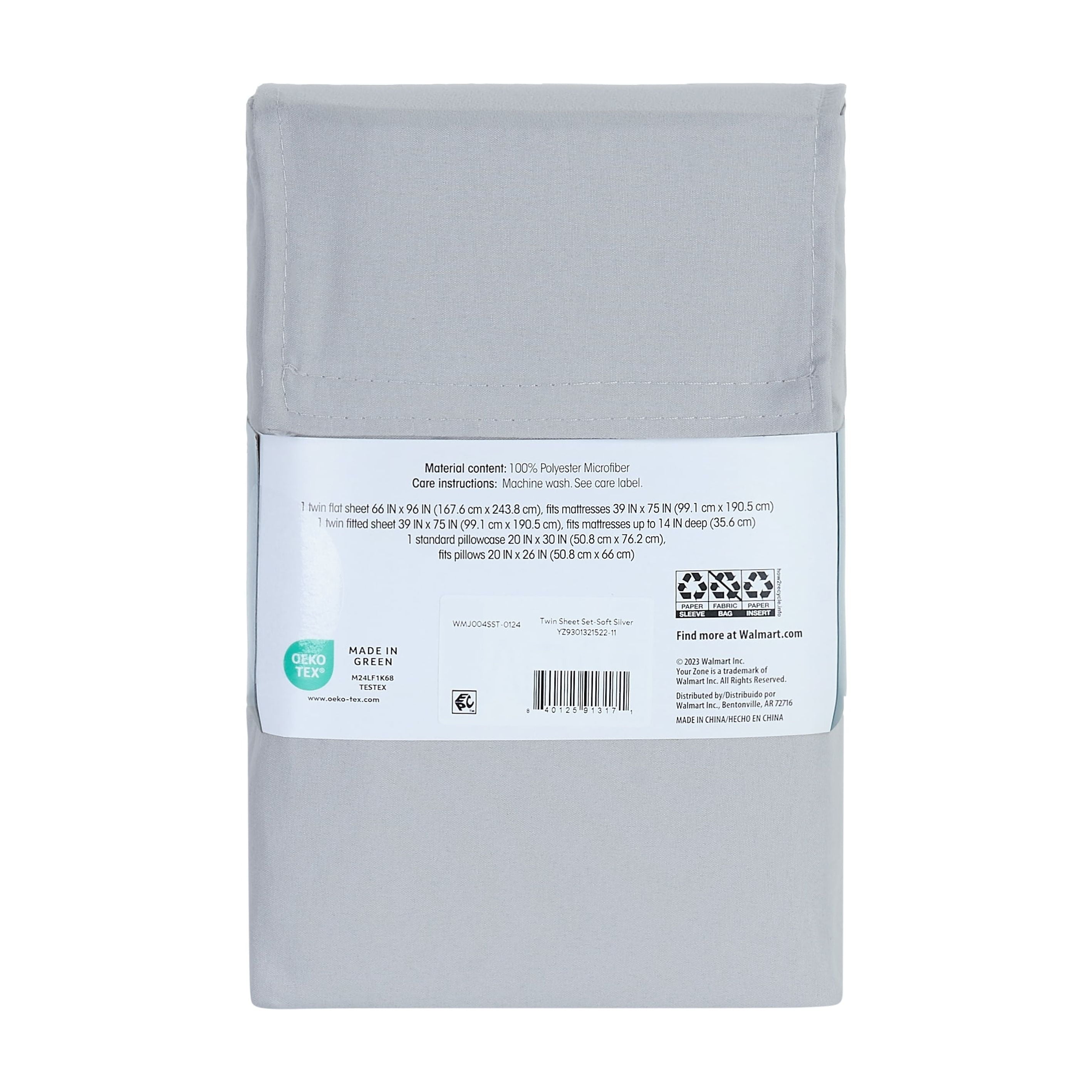 Breathable Luxury Kids Soft Microfiber Sheet Set, Gray, Twin, 3 Pieces - Luxury Bed Sheet Set with Deep Pockets Detail