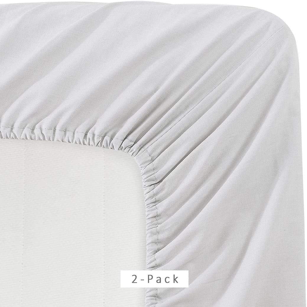 Premium Egyptian Cotton 2 Pack Fitted Hospital Bed Sheets with Elastic All Around for a Double Brushed Ultra Soft Breathable 100% Microfiber ... - Cooling Hotel Quality Bedding Sheets and Pillowcases Detail