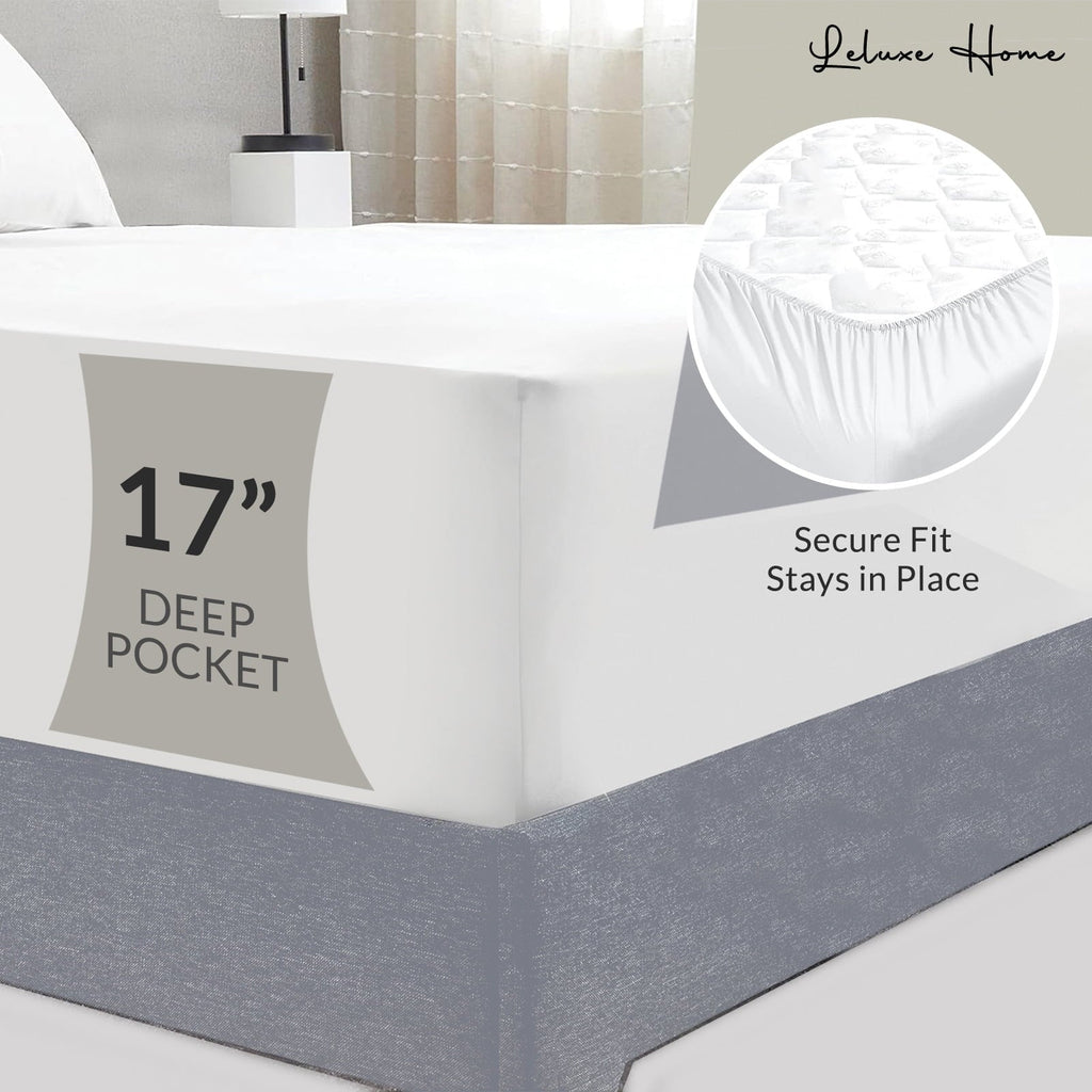 Wrinkle-Resistant 4-Piece Full Pink Sheet Set - Cooling, Wrinkle-Free - Breathable Egyptian Cotton Flat & Fitted Sheets Detail