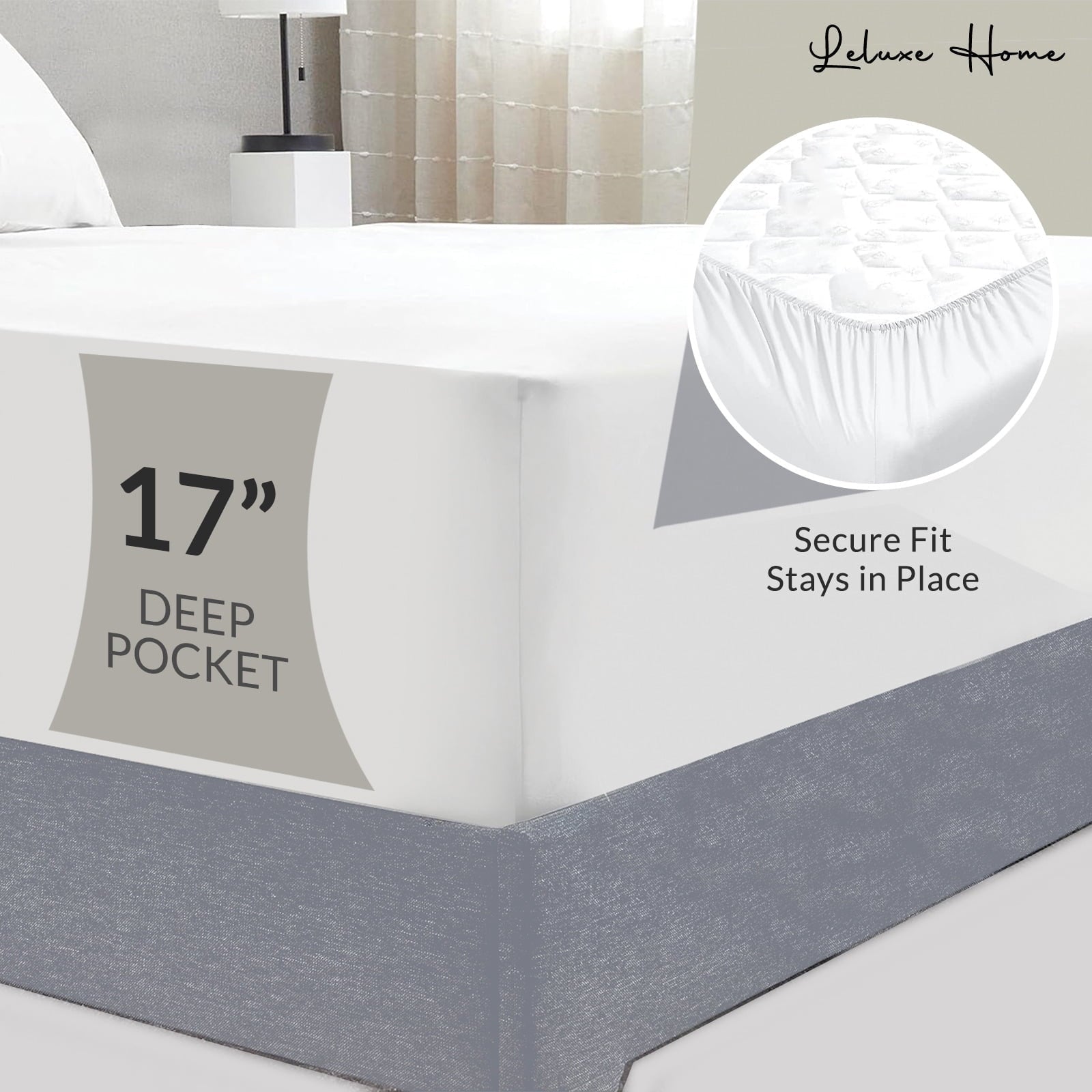 Wrinkle-Resistant 4-Piece Full Pink Sheet Set - Cooling, Wrinkle-Free - Breathable Egyptian Cotton Flat & Fitted Sheets Detail